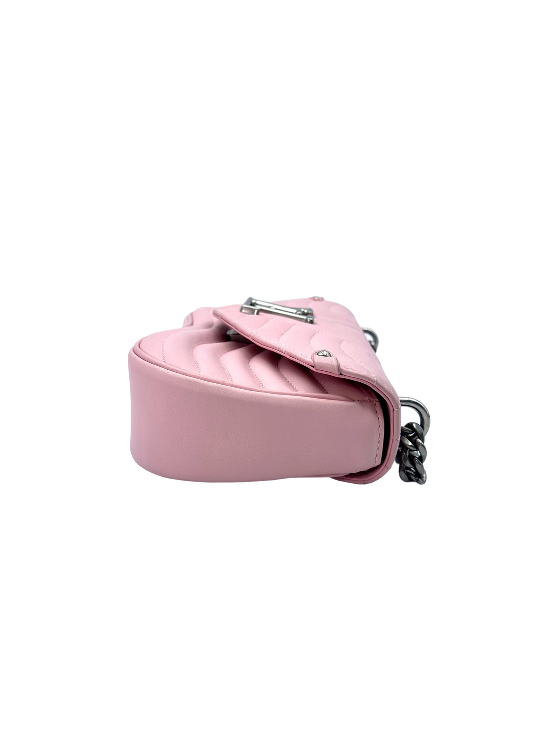 Louis Vuitton New Wave MM Pink Chevron Quilted Leather Shoulder Bag LV2067