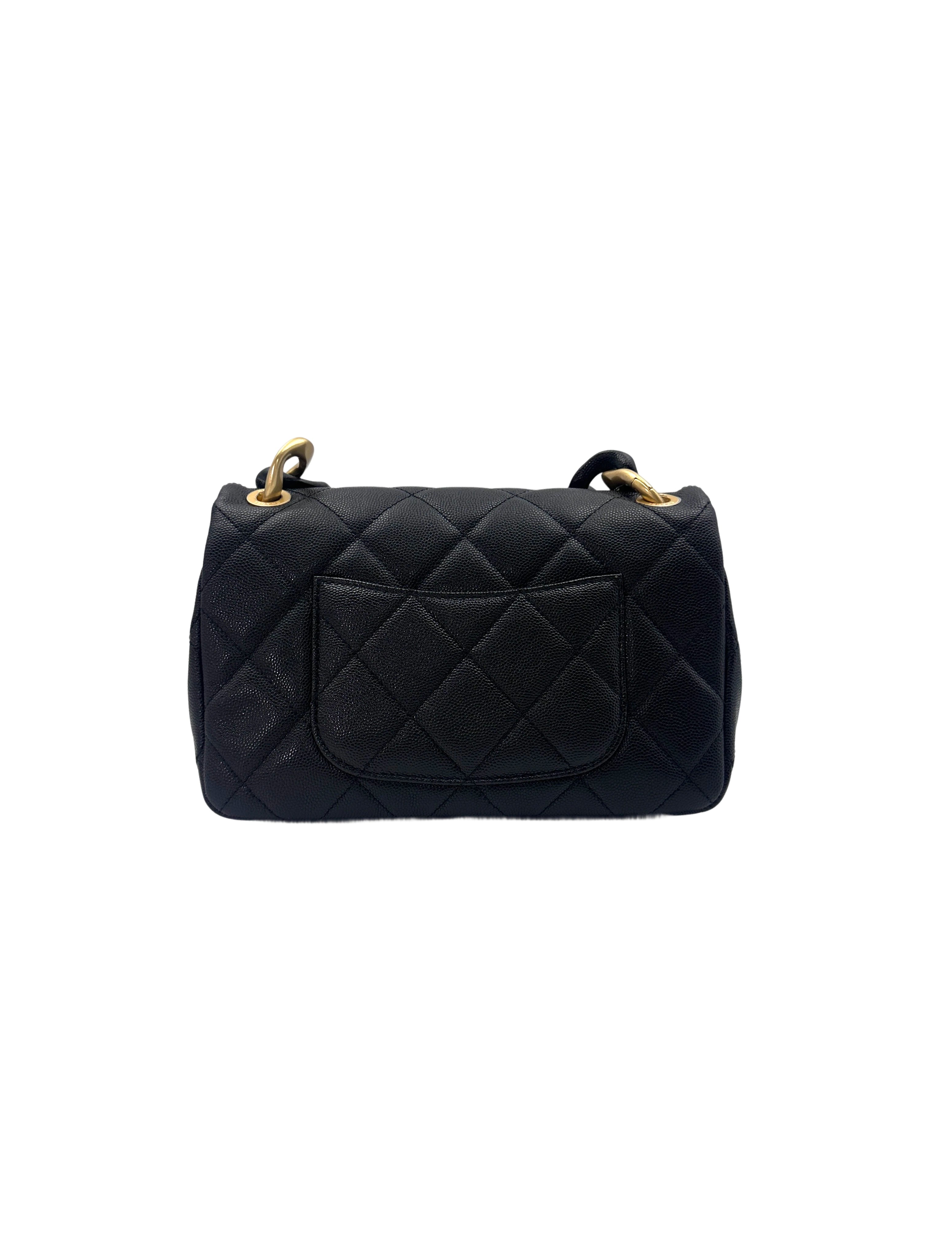 Chanel 24P Funky Match Black Quilted Leather Flap Bag With Chunky Chain(UN***PH) CC1502