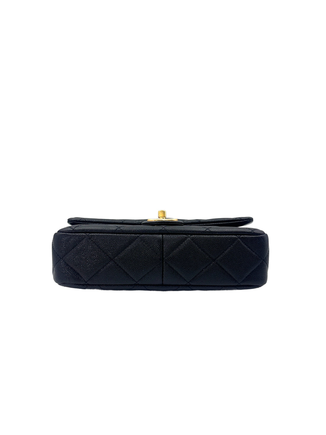 Chanel 24P Funky Match Black Quilted Leather Flap Bag With Chunky Chain(UN***PH) CC1502