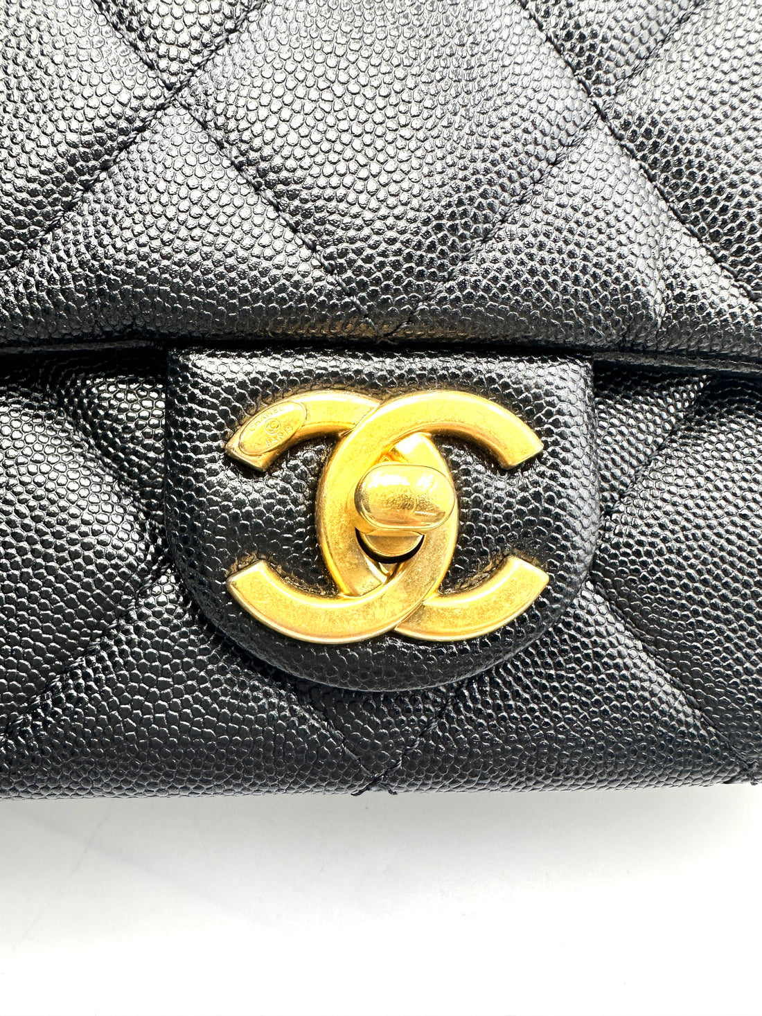 Chanel 24P Funky Match Black Quilted Leather Flap Bag With Chunky Chain(UN***PH) CC1502