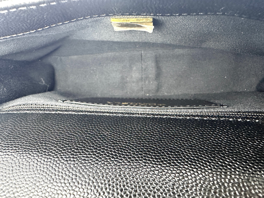 Chanel 24P Funky Match Black Quilted Leather Flap Bag With Chunky Chain(UN***PH) CC1502