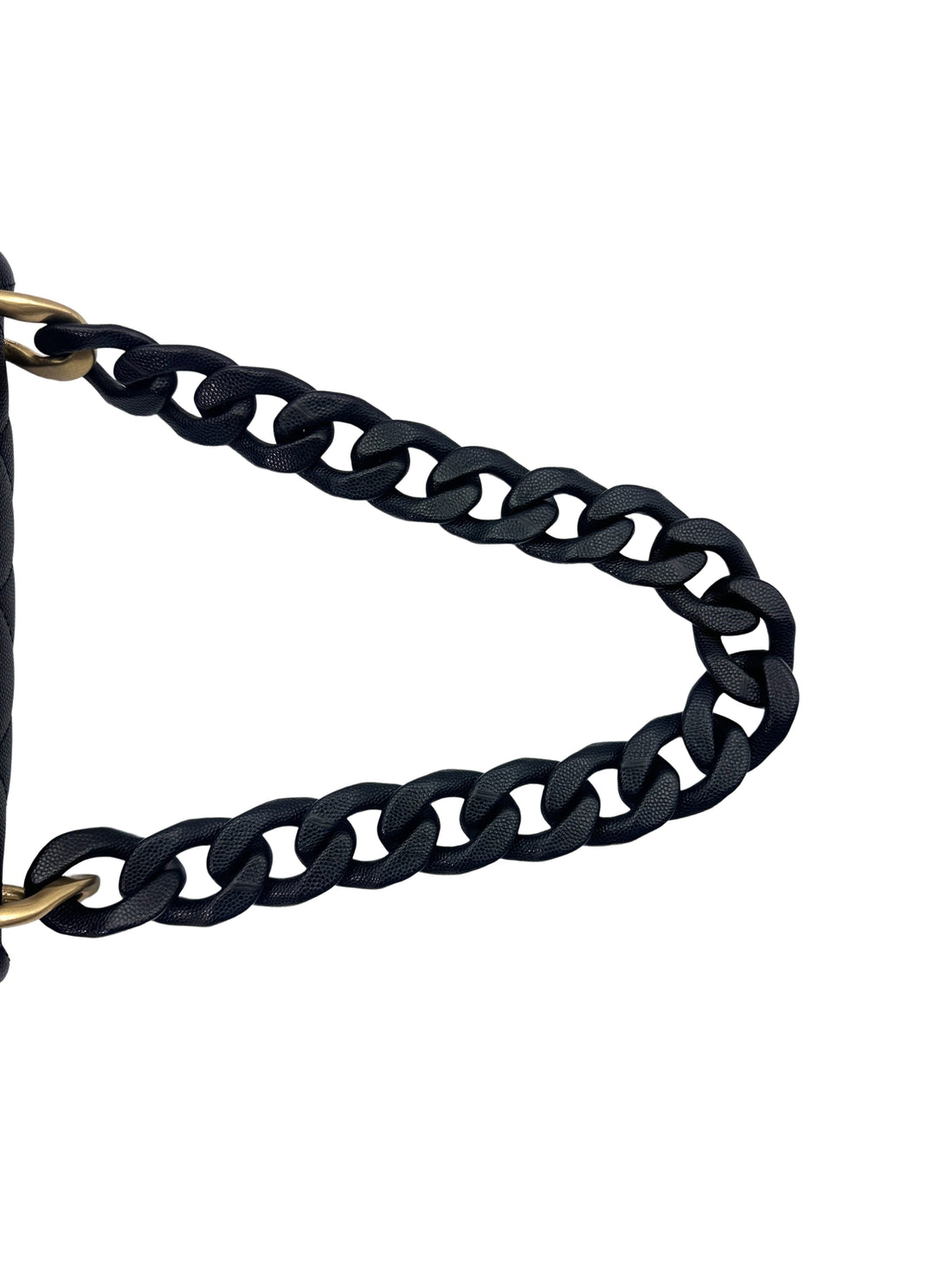 Chanel 24P Funky Match Black Quilted Leather Flap Bag With Chunky Chain(UN***PH) CC1502