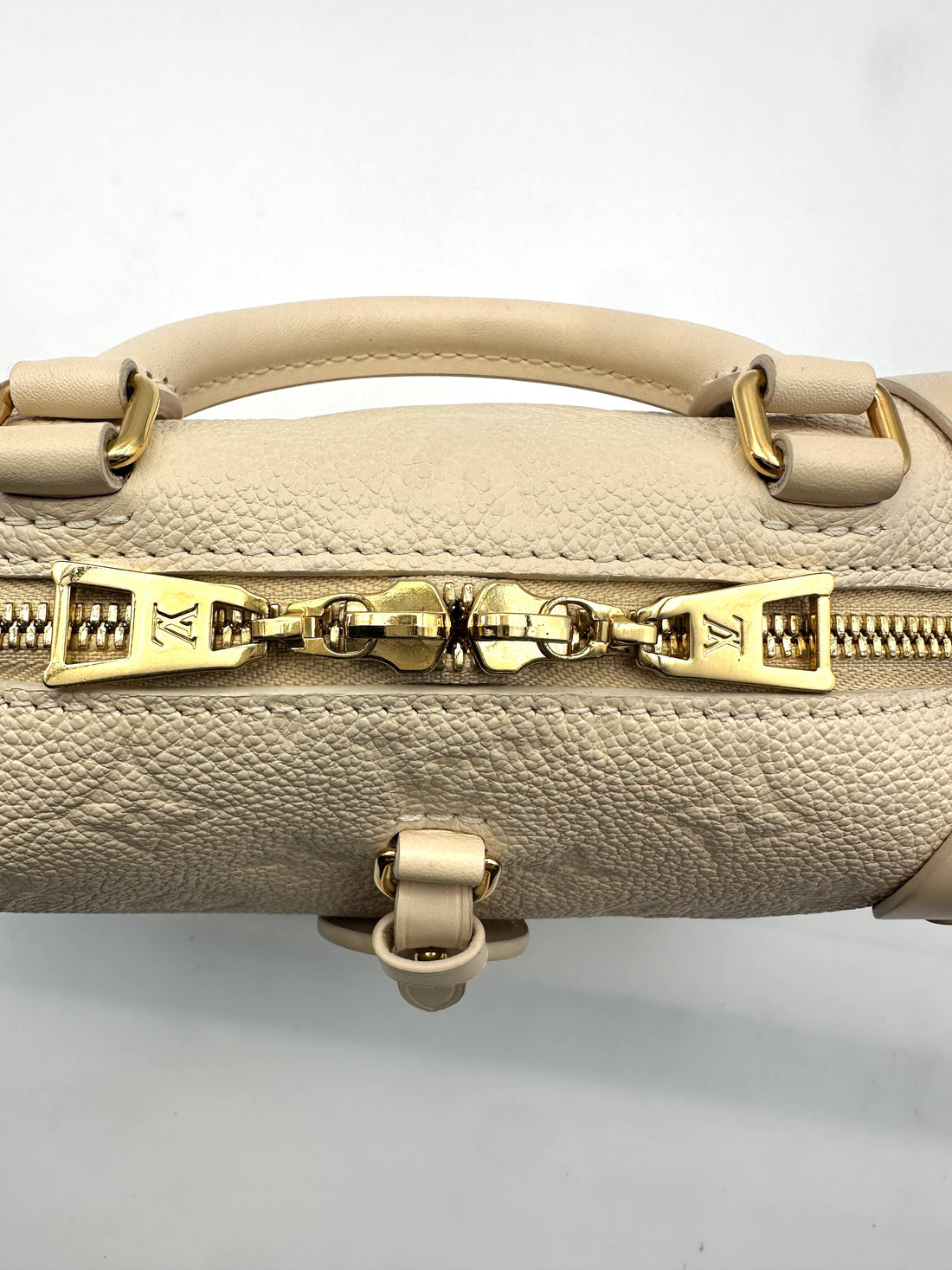 Louis Vuitton Petite Malle Souple White Monogram Empreinte Shoulder Bag LV2082
