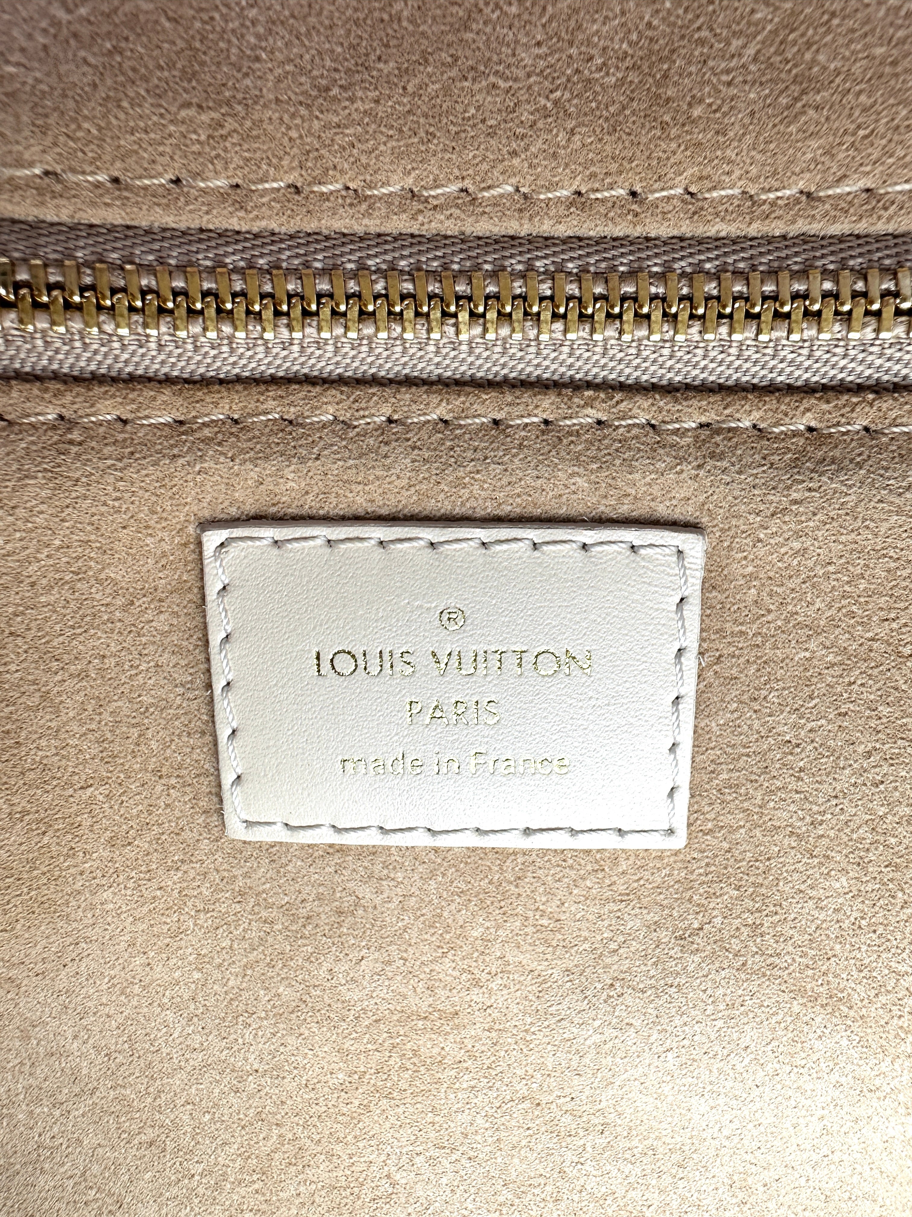 Louis Vuitton Petite Malle Souple White Monogram Empreinte Shoulder Bag LV2082