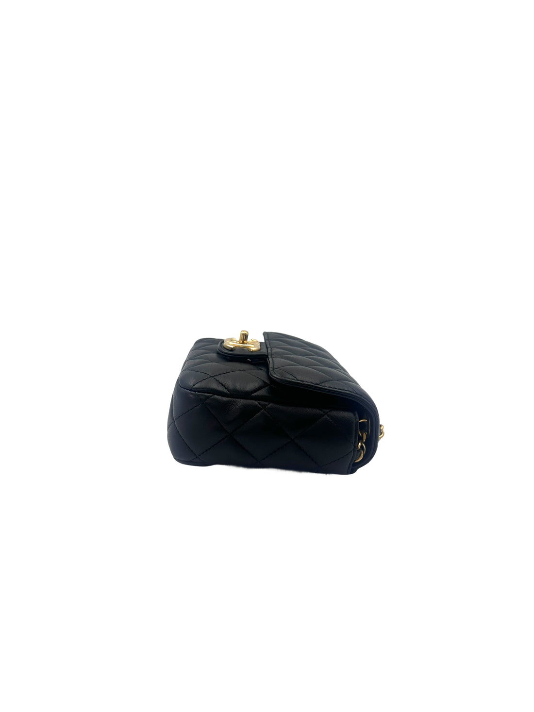Chanel 23C Black Quilted Lambskin Square Flap Bag(H2***90) CC1501