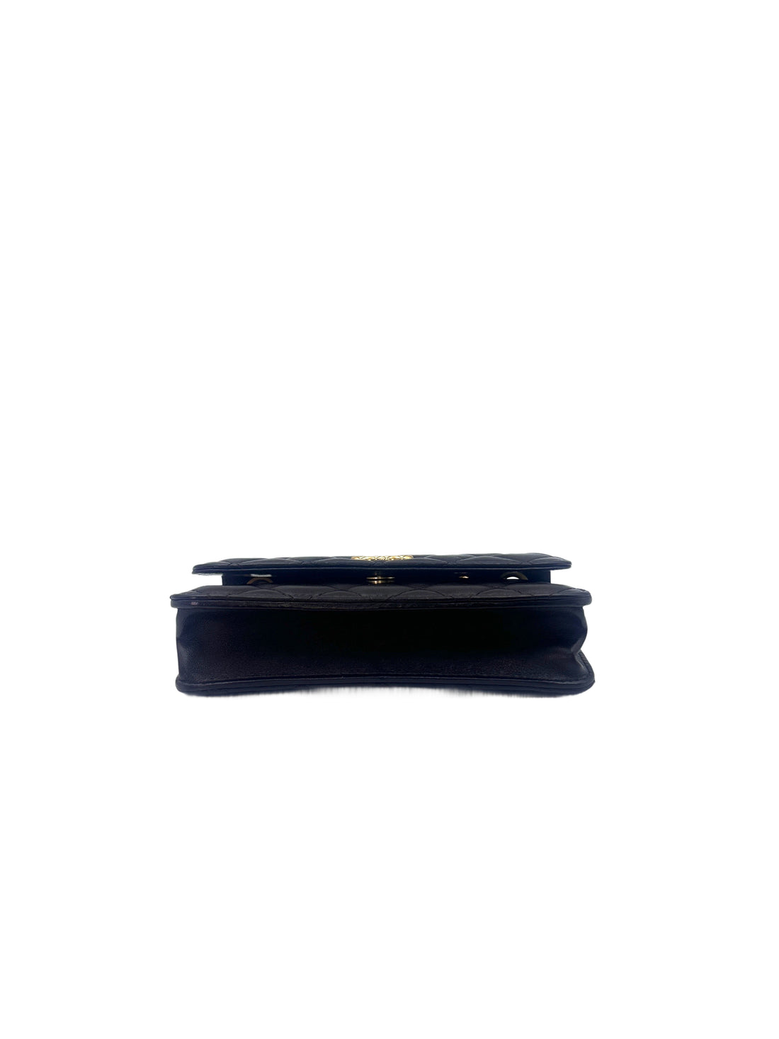 Chanel Dark Purple Quilted Leather Wallet On Chain(EN***PA) CC1495