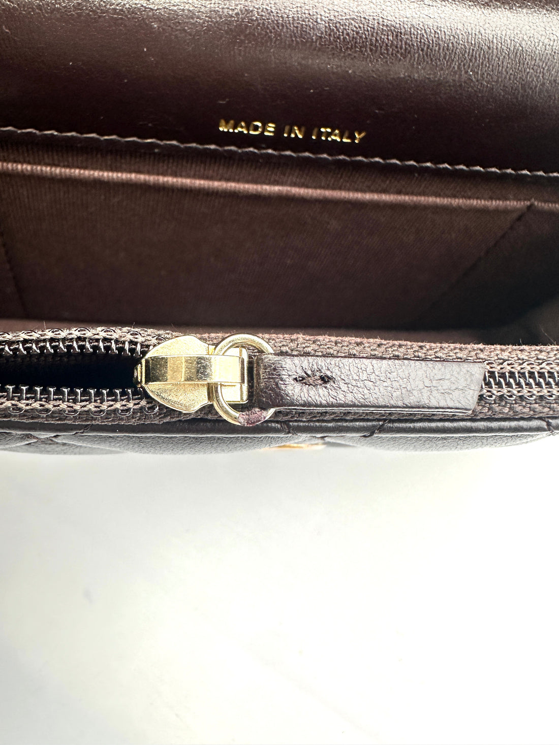 Chanel Dark Purple Quilted Leather Wallet On Chain(EN***PA) CC1495