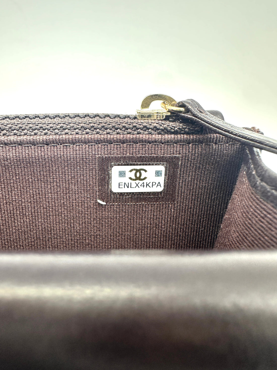 Chanel Dark Purple Quilted Leather Wallet On Chain(EN***PA) CC1495