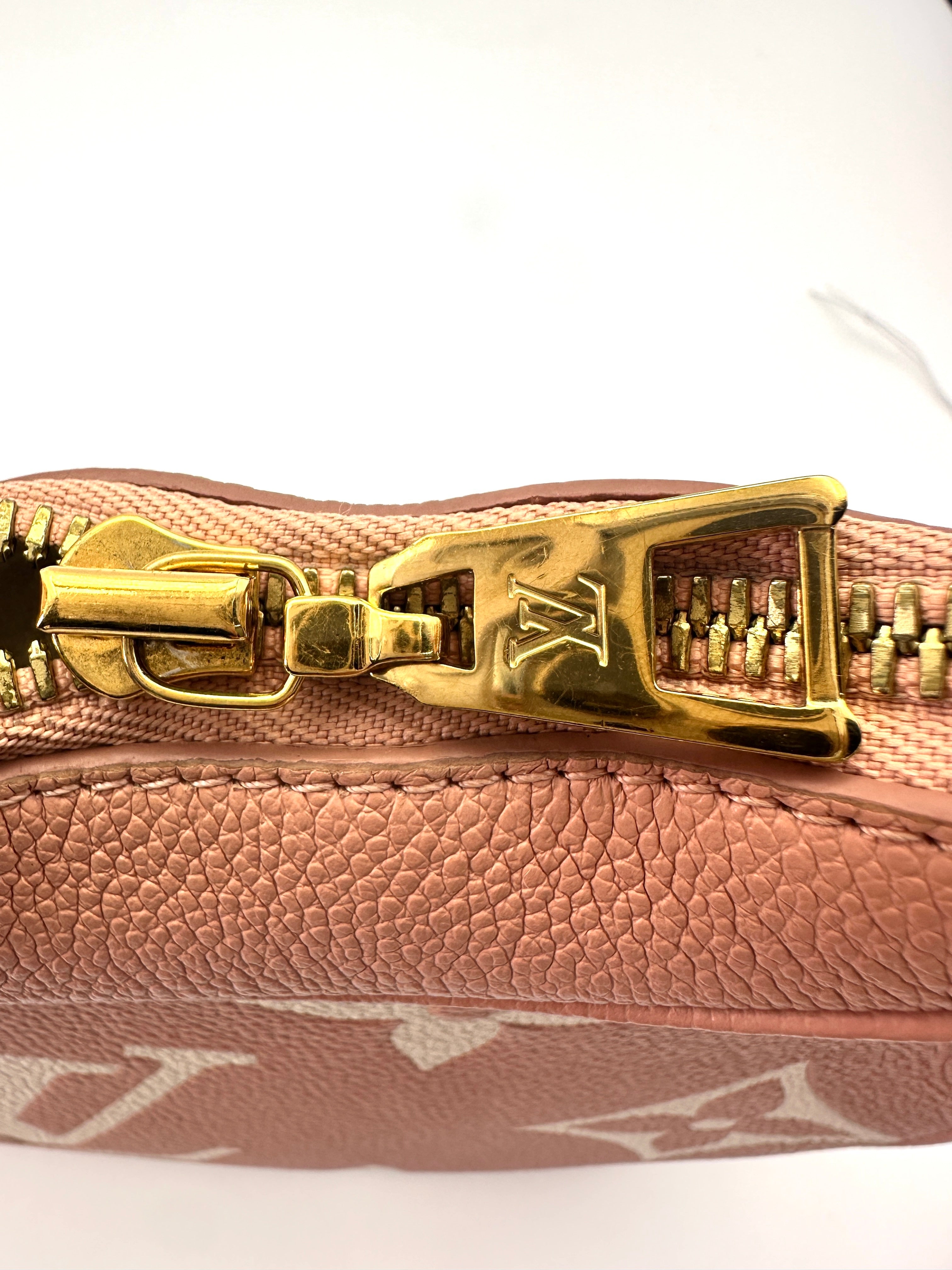 Louis Vuitton Bagatelle Pink/White Bicolor Monogram Empreinte Giant Leather Shoulder Bag LV2081