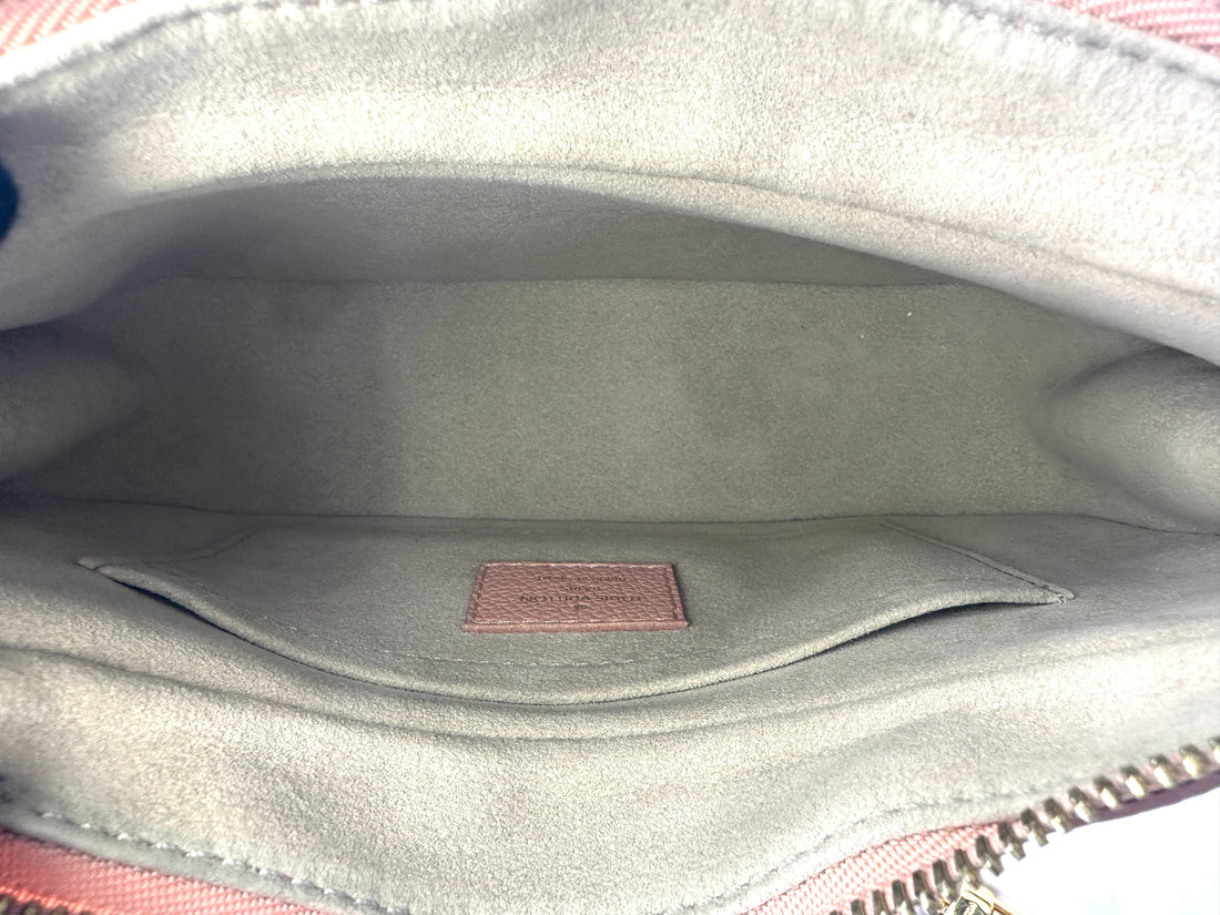 Louis Vuitton Bagatelle Pink/White Bicolor Monogram Empreinte Giant Leather Shoulder Bag LV2081