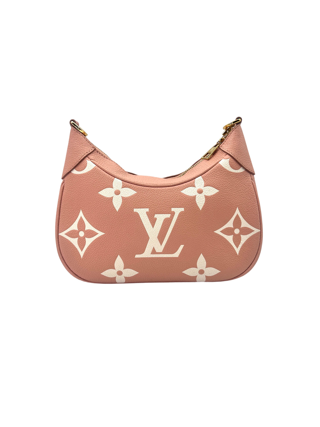 Louis Vuitton Bagatelle Pink/White Bicolor Monogram Empreinte Giant Leather Shoulder Bag LV2081