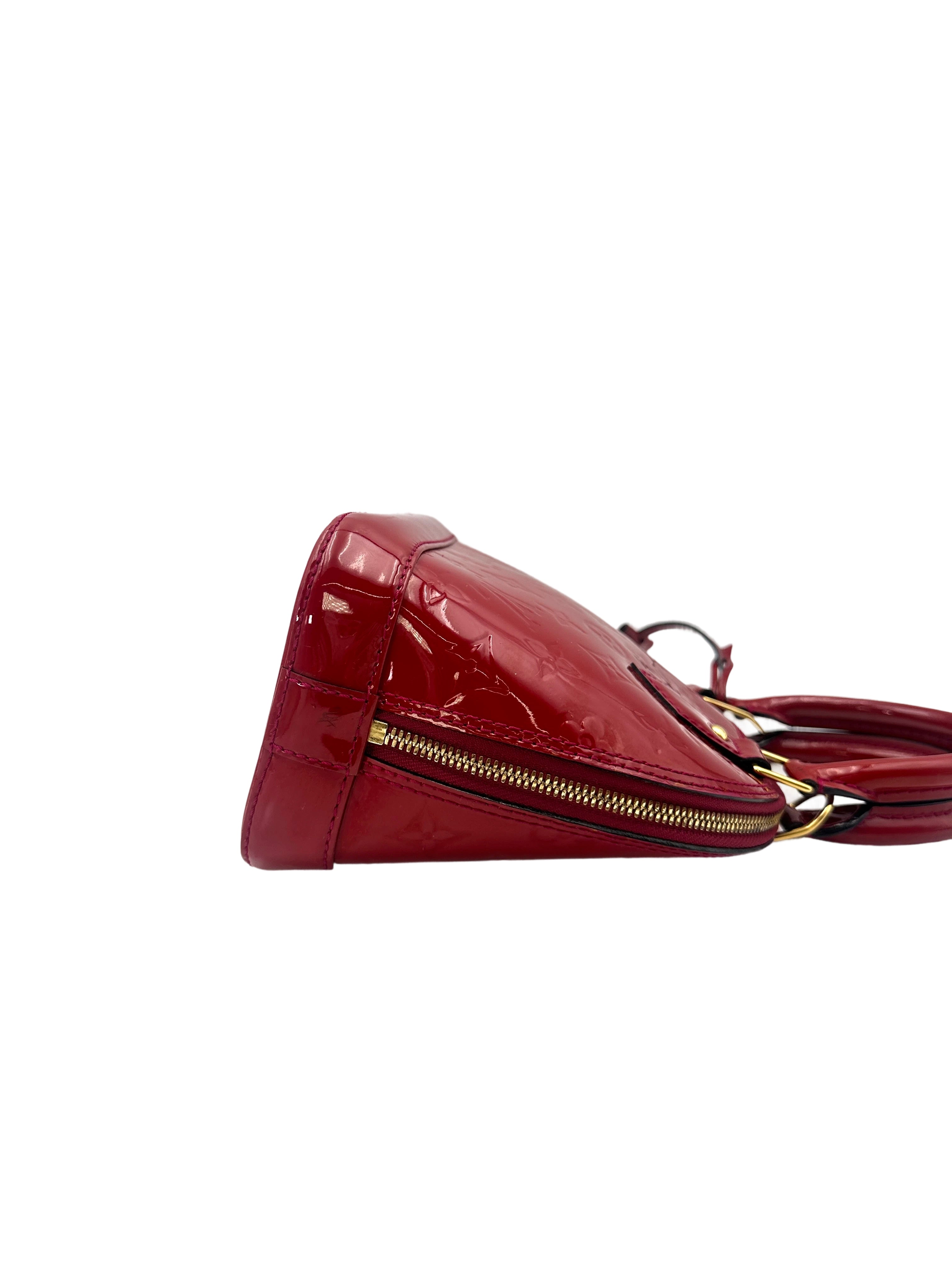 Louis Vuitton Alma BB Red Epi Leather Handle Bag LV2091