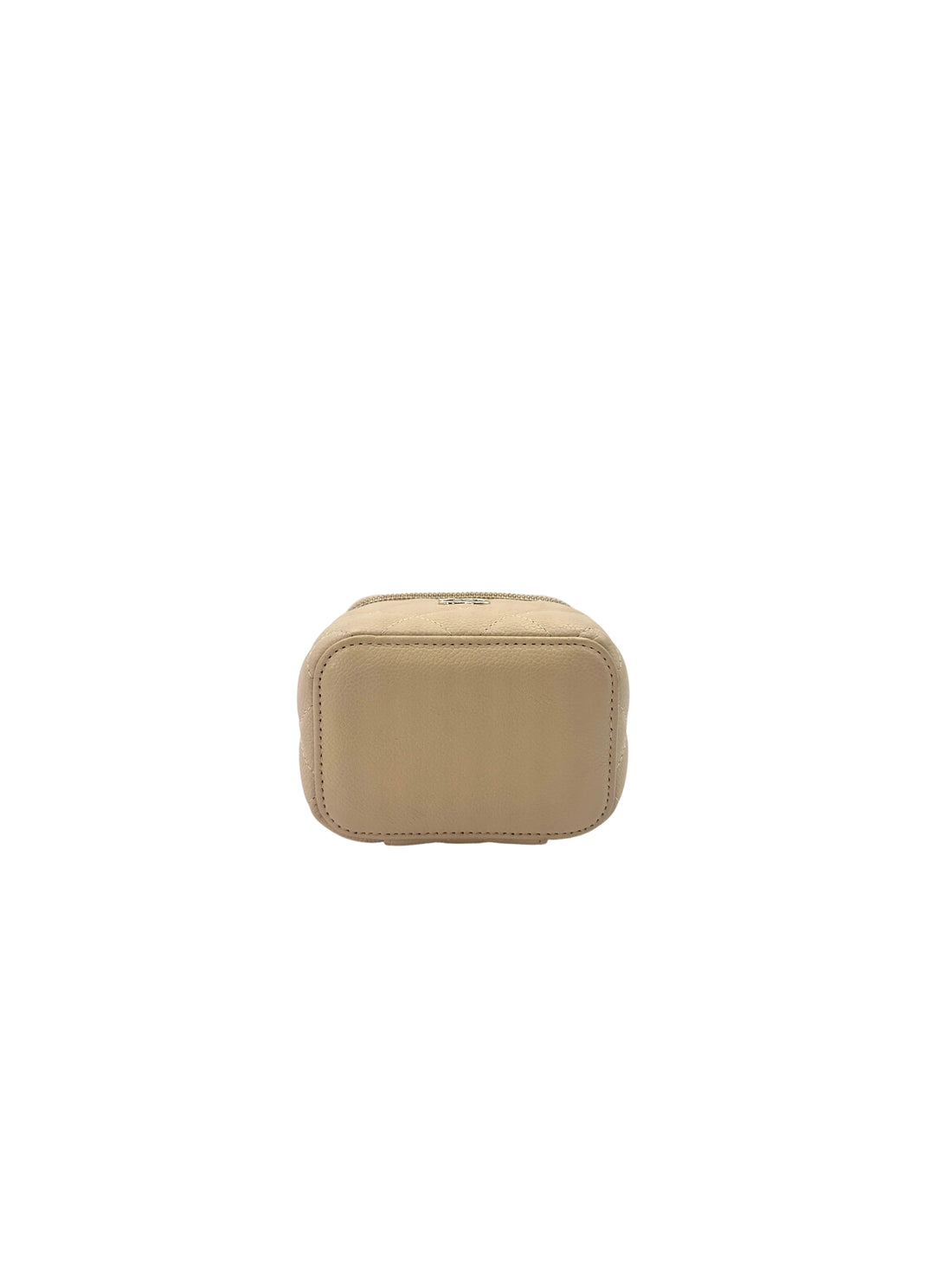 Chanel CC Filigree Beige Quilted Leather Vanity Case(31***24) CC1489