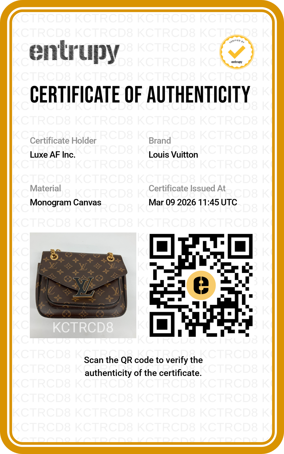 Louis Vuitton Passy Monogram Canvas Chain Bag LV2098