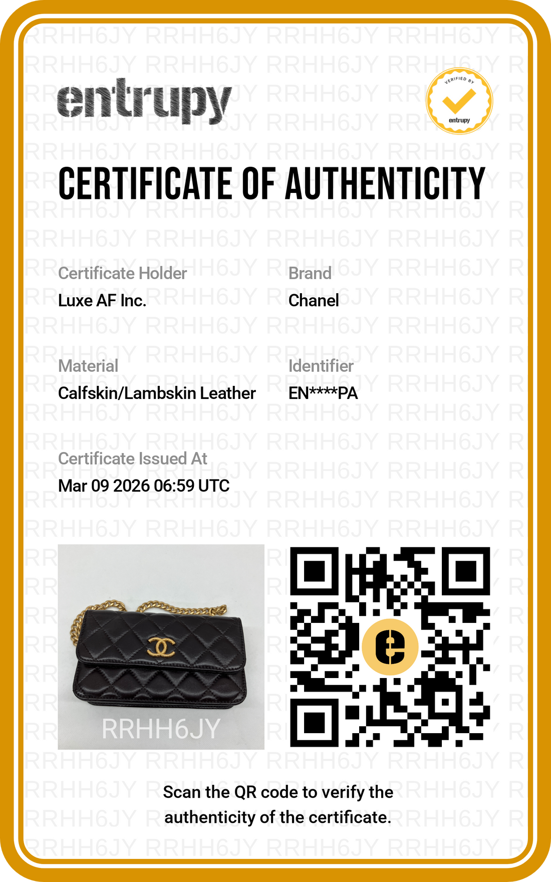 Chanel Dark Purple Quilted Leather Wallet On Chain(EN***PA) CC1495