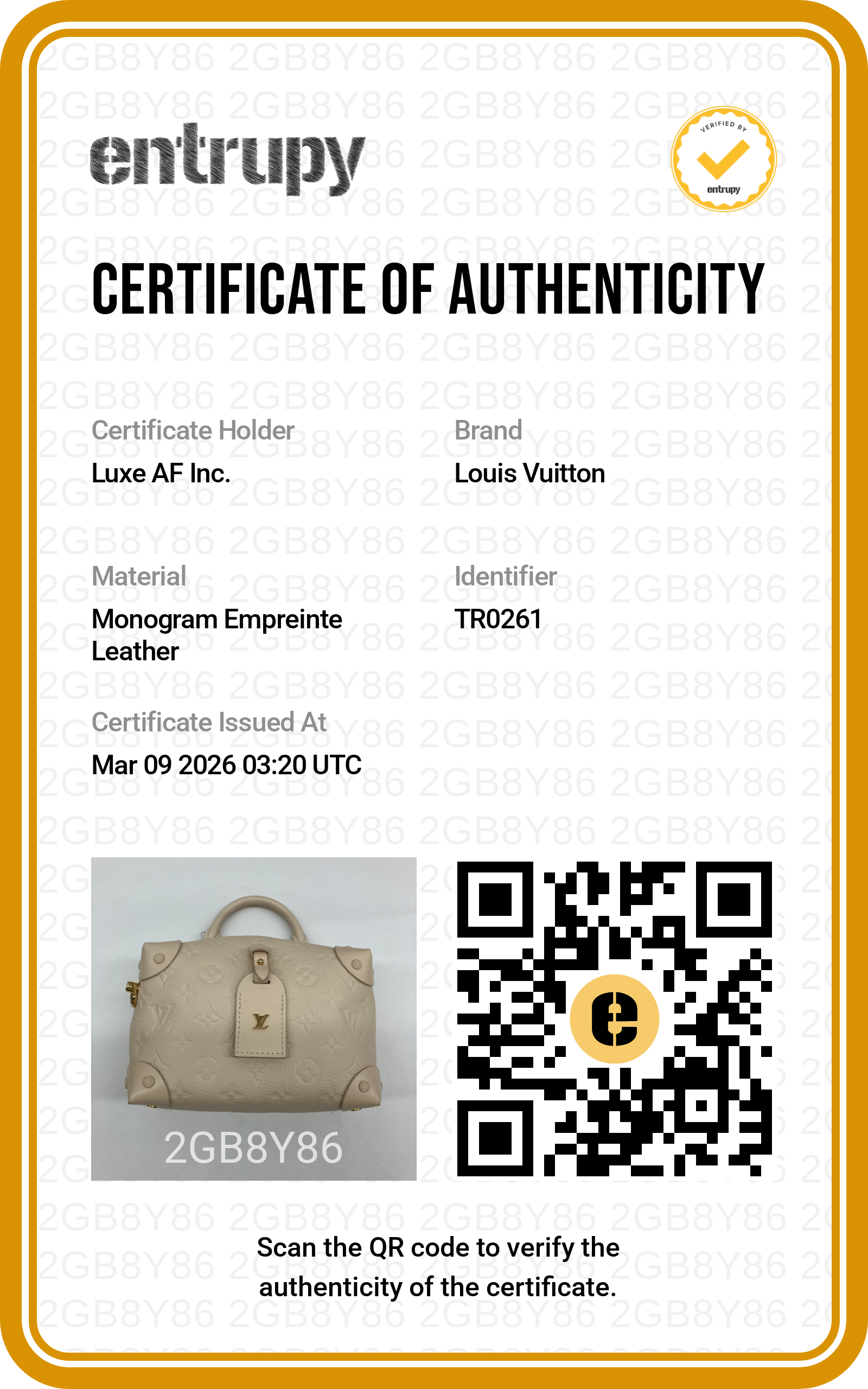 Louis Vuitton Petite Malle Souple White Monogram Empreinte Shoulder Bag LV2082