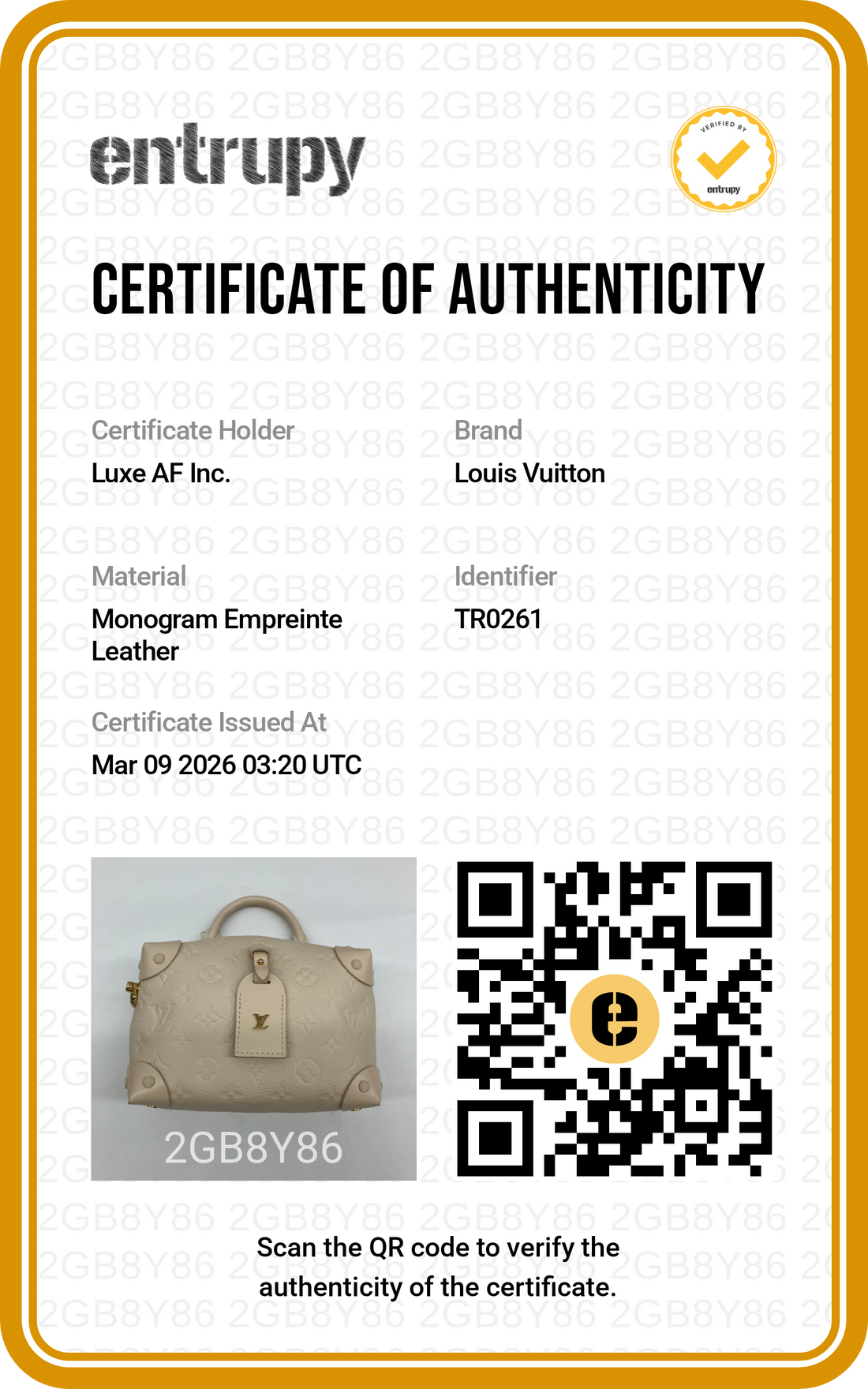 Louis Vuitton Petite Malle Souple White Monogram Empreinte Shoulder Bag LV2082