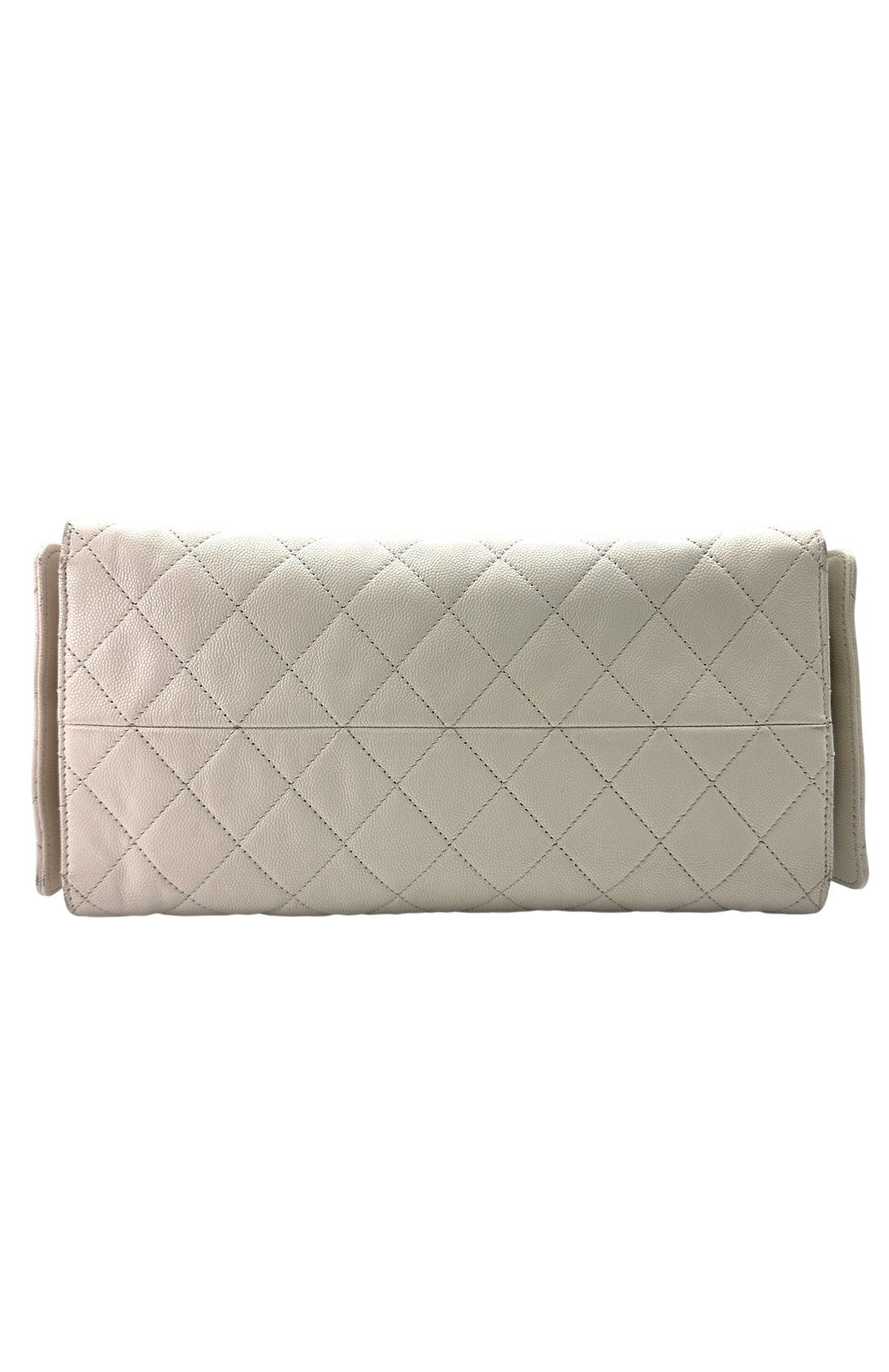 Chanel 25 White Quilted Leather Medium Size Hobo Bag(NH***KL) IRIS059