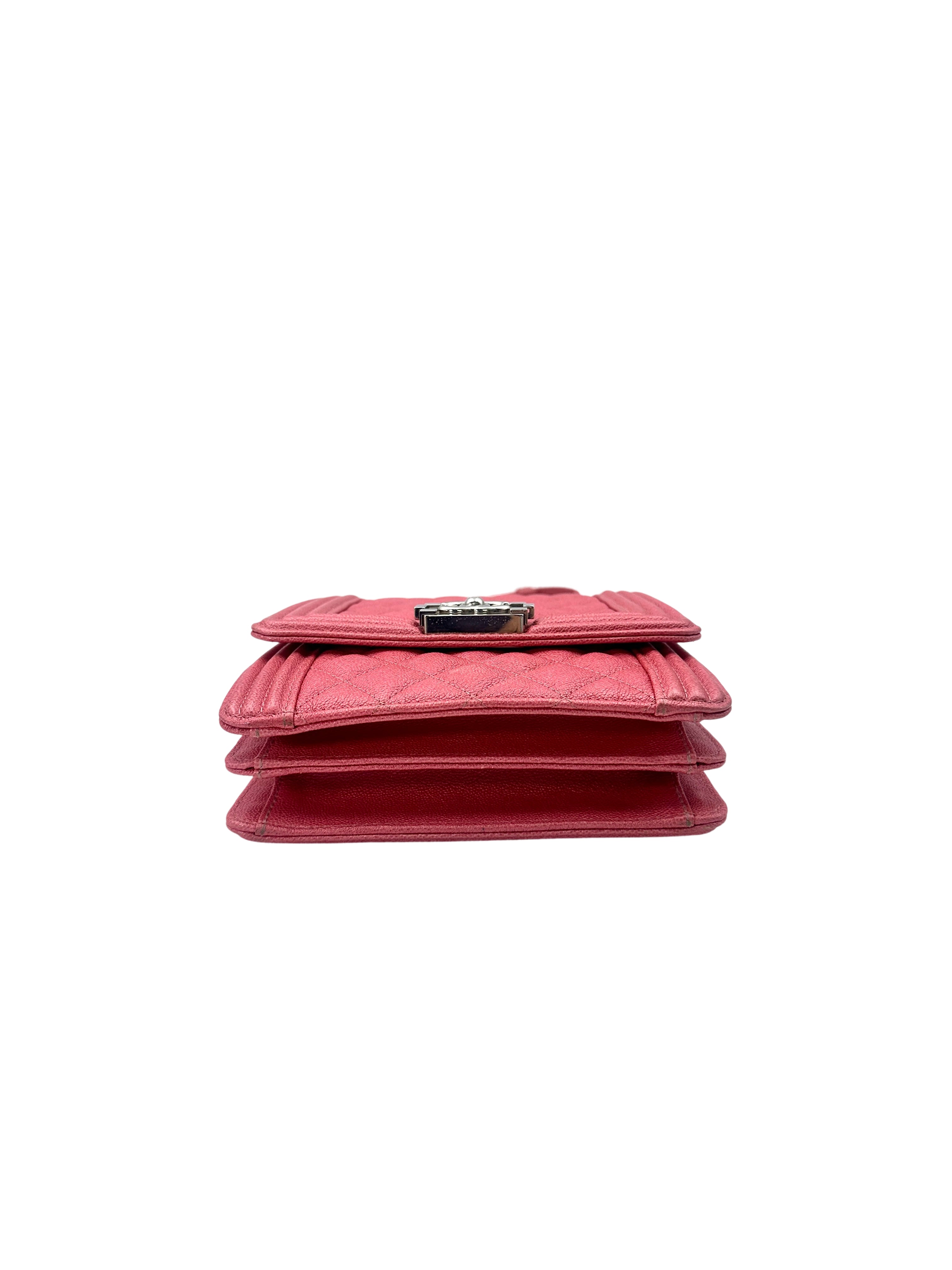 Chanel North South LeBoy Pink Quilted Leather Shoulder Bag With Gold Buckle(27***84) IRIS060