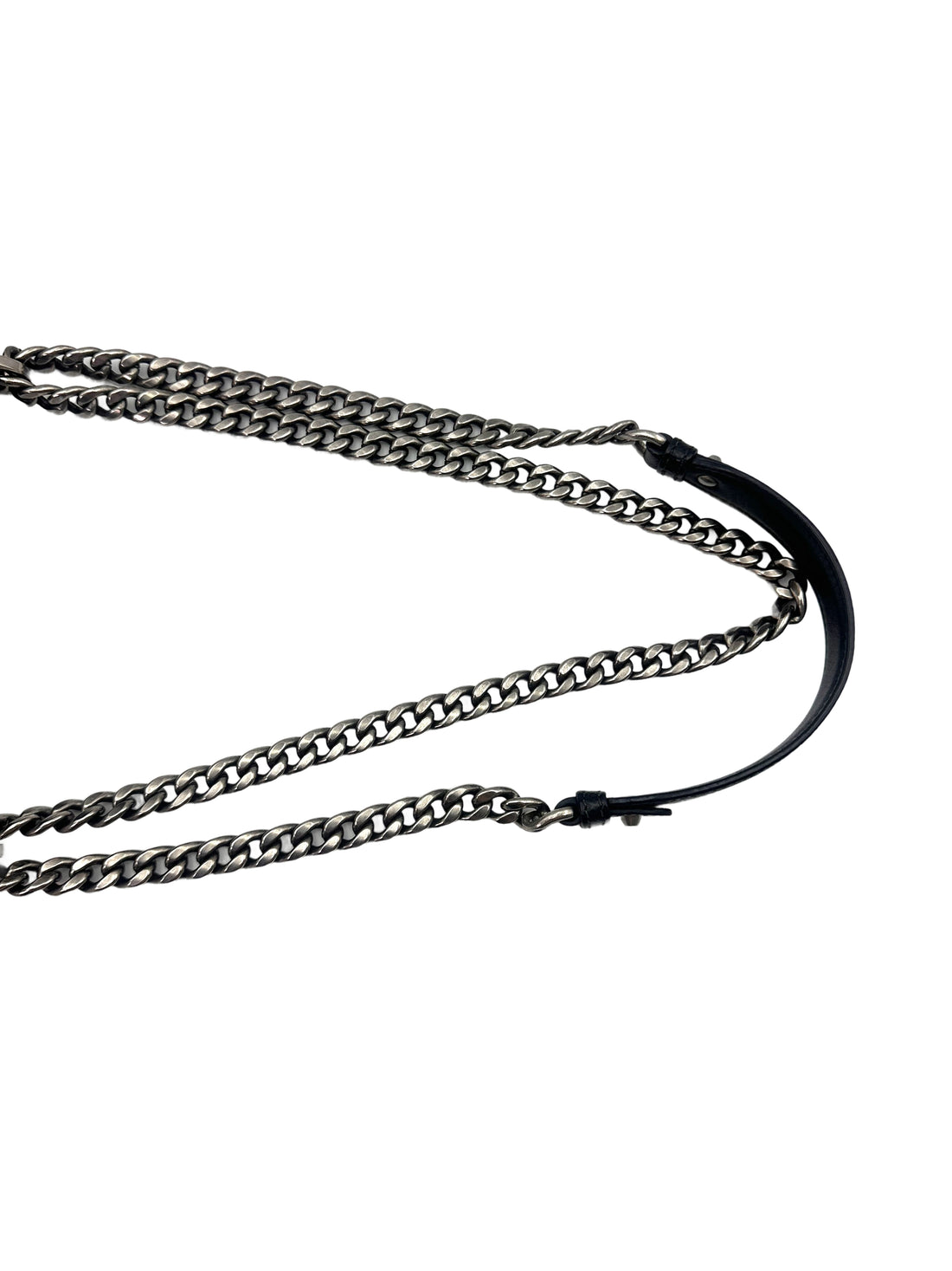 Prada Monochrome Saffiano Black Leather Chain Shoulder Bag PR200