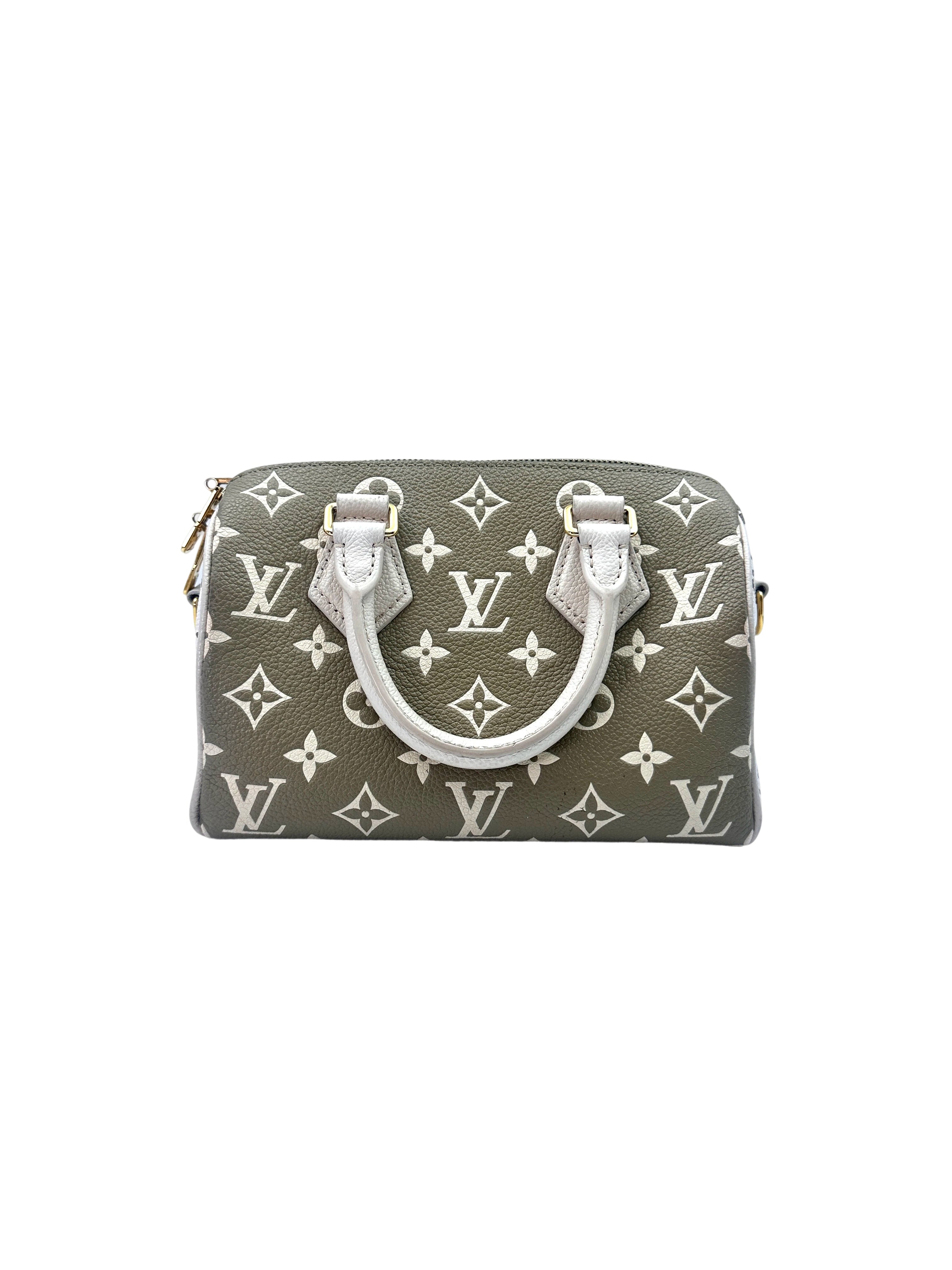 Louis Vuitton Speedy20 "Spring in the City" Green/White Monogram Empreinte Handle Bag LV2092