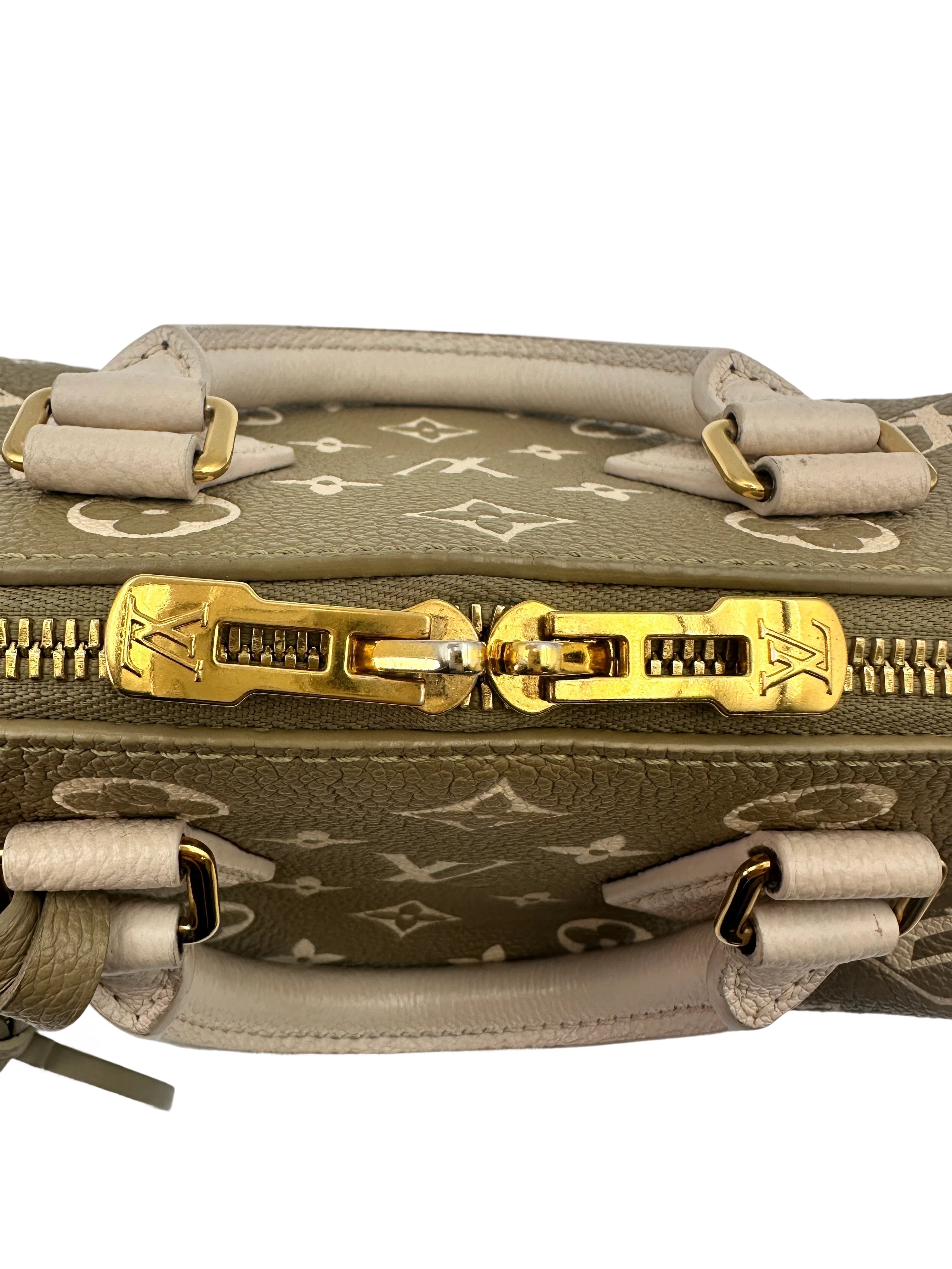 Louis Vuitton Speedy20 "Spring in the City" Green/White Monogram Empreinte Handle Bag LV2092