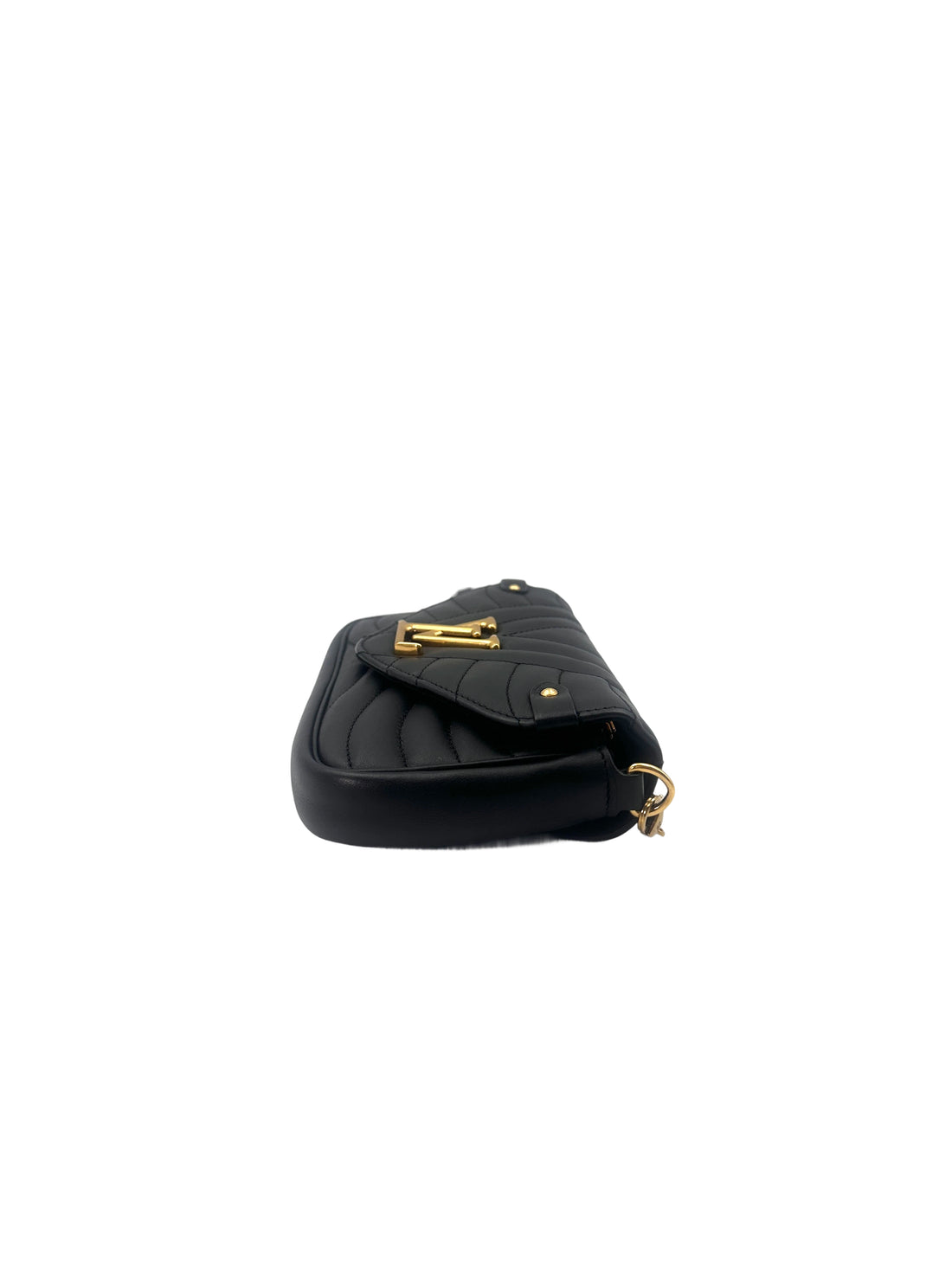 Louis Vuitton New Wave Black Chevron Quilted Leather Shoulder Bag LV2086