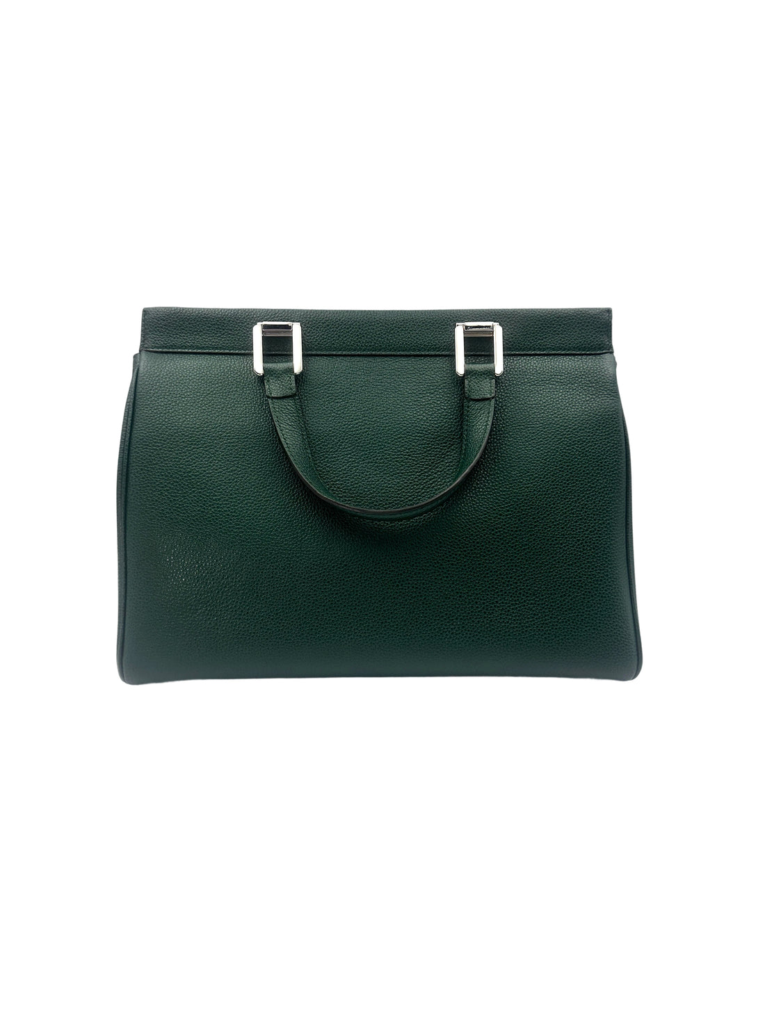 Gucci Zumi Dark Green Grainy Leather Handle Bag GG748