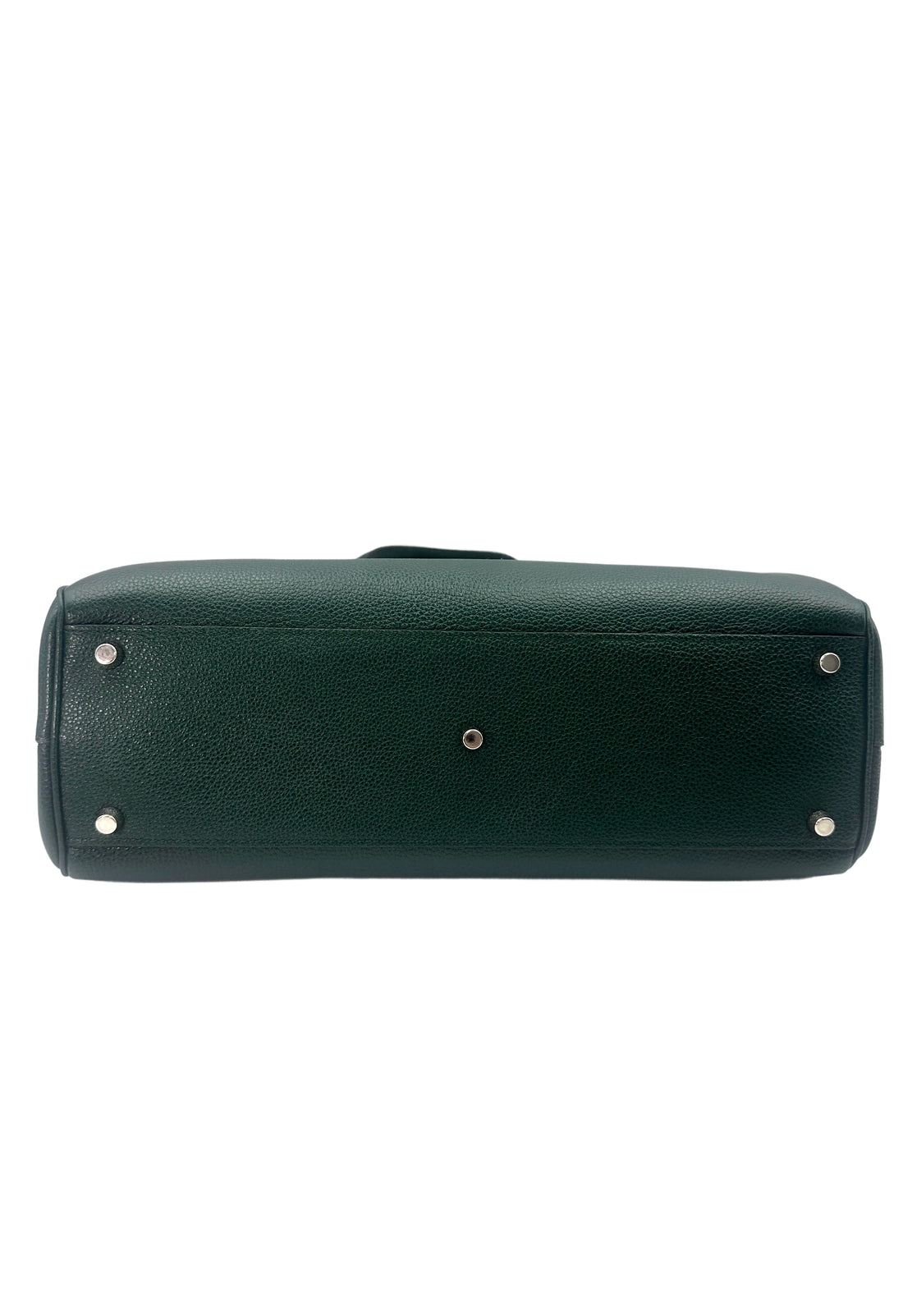 Gucci Zumi Dark Green Grainy Leather Handle Bag GG748