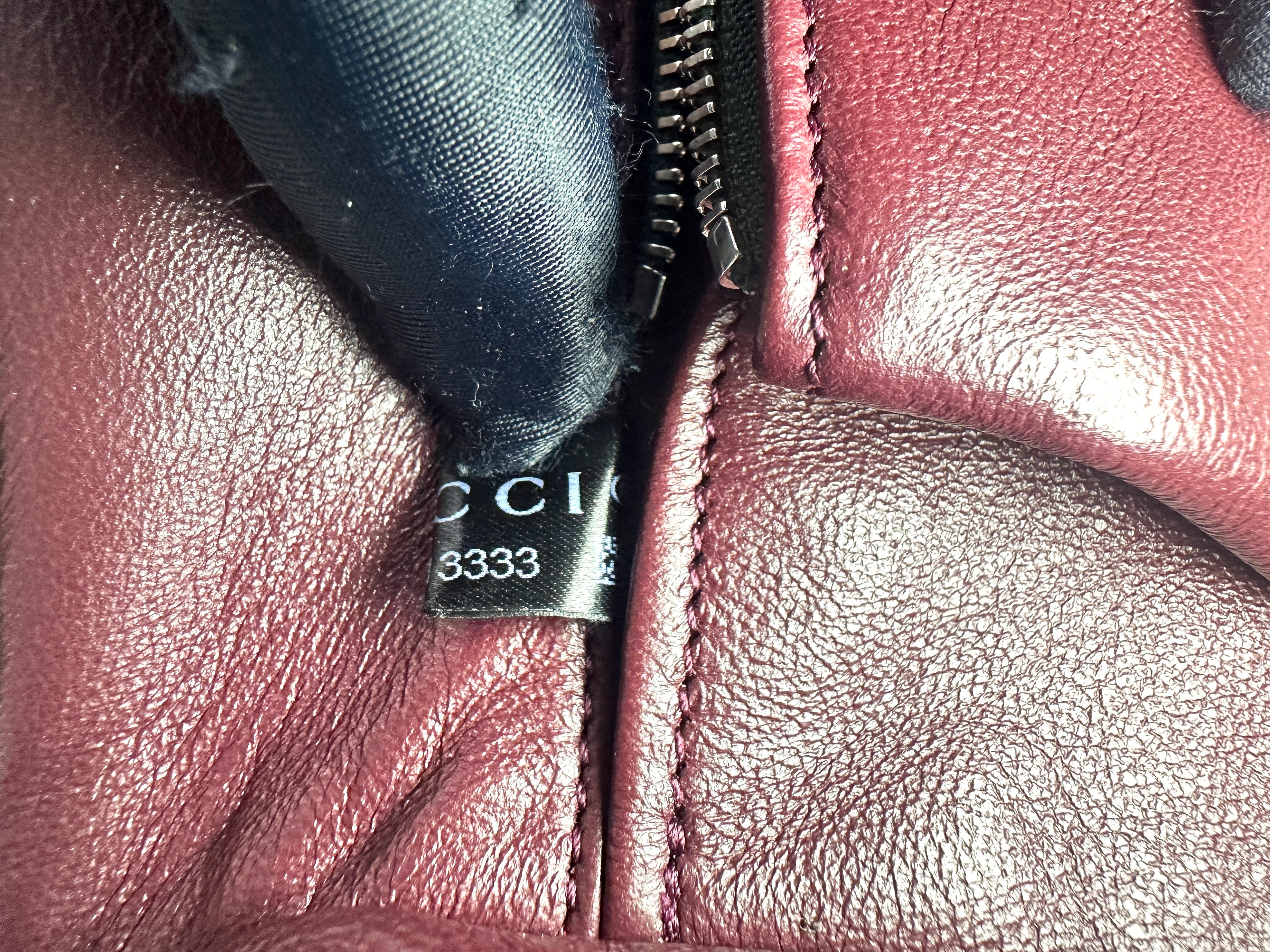 Gucci Zumi Dark Green Grainy Leather Handle Bag GG748