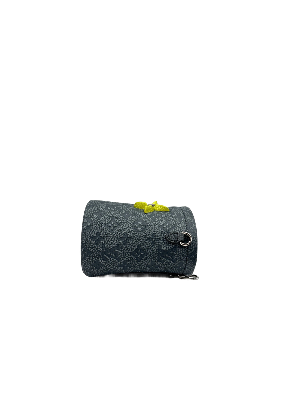Louis Vuitton Climbing Chalk Pouch Gray Monogram Embossed Leather Bag IRIS061