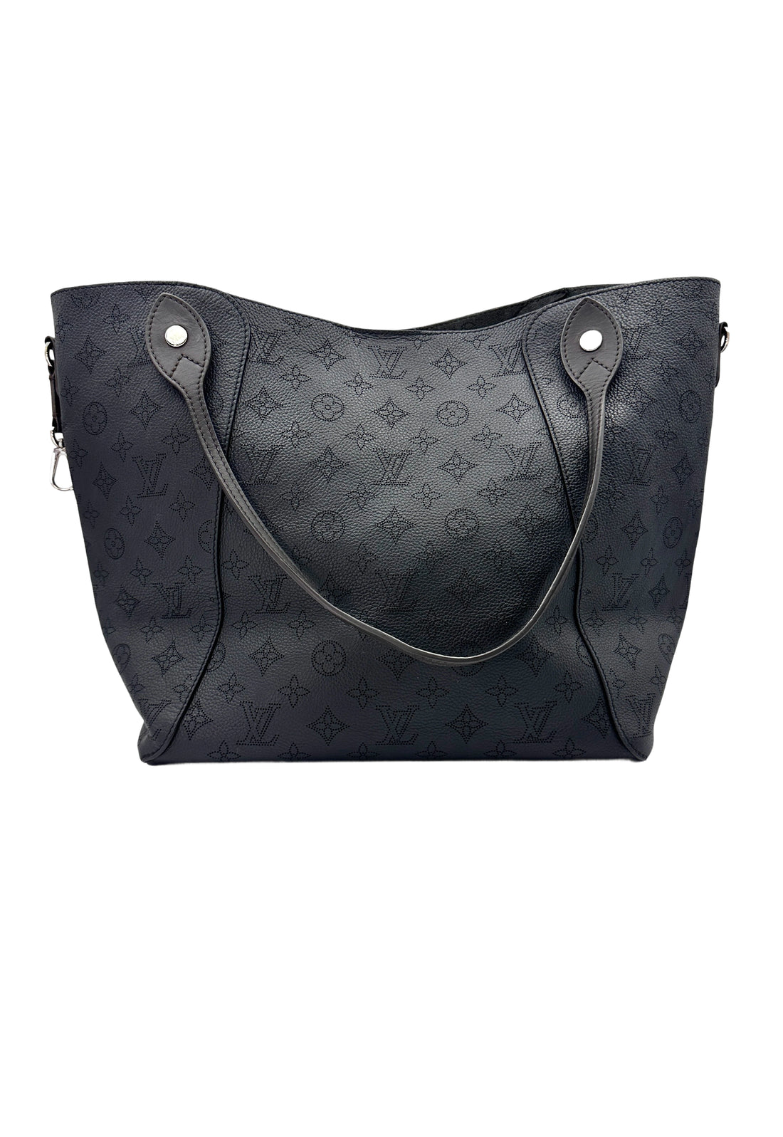 Louis Vuitton Mahina Hina Black Perforated Leather Tote Bag With Pouch LV2099