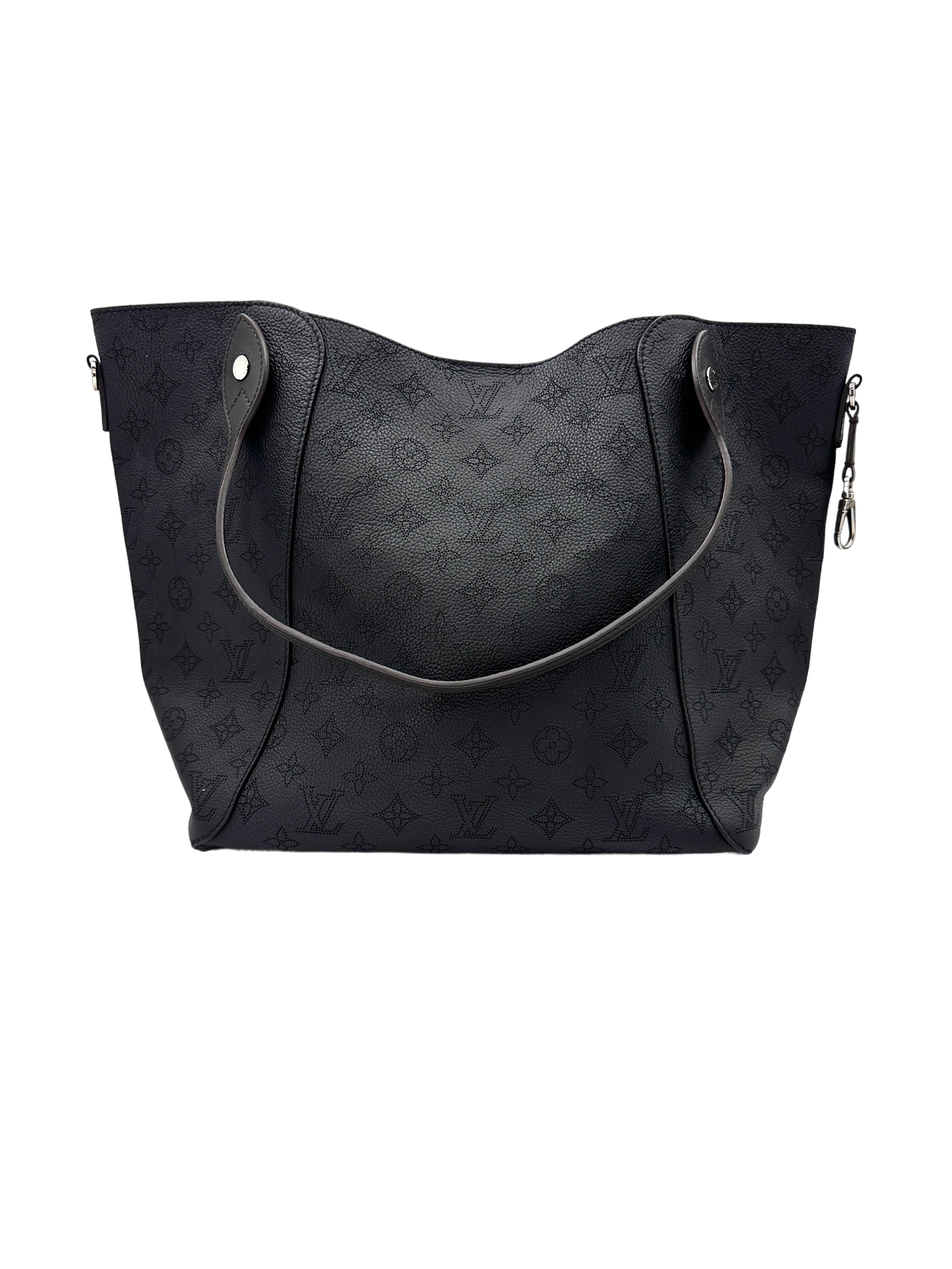 Louis Vuitton Mahina Hina Black Perforated Leather Tote Bag With Pouch LV2099
