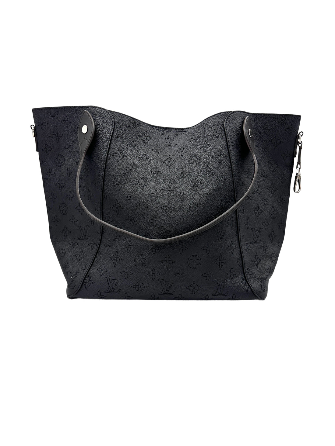 Louis Vuitton Mahina Hina Black Perforated Leather Tote Bag With Pouch LV2099