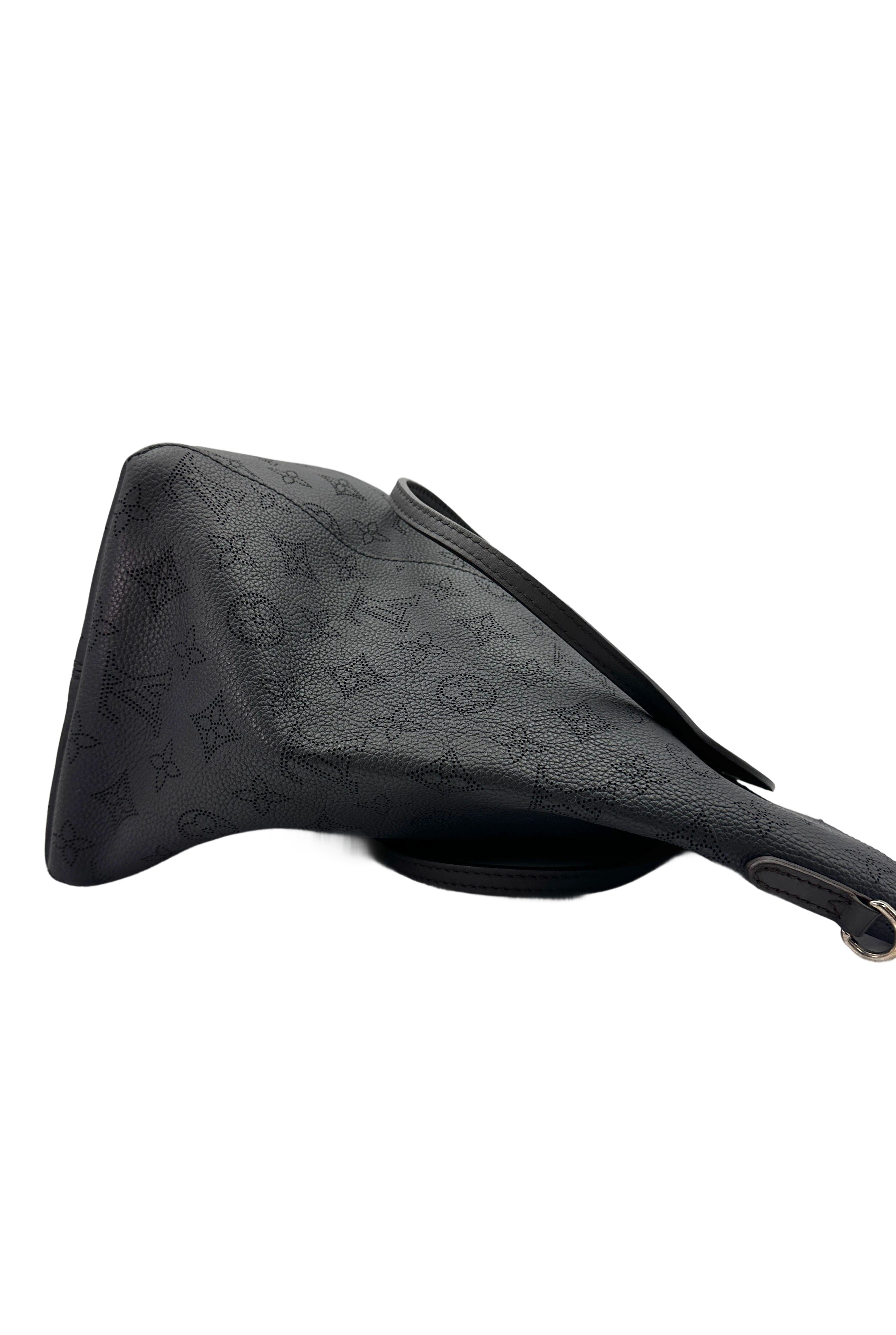 Louis Vuitton Mahina Hina Black Perforated Leather Tote Bag With Pouch LV2099