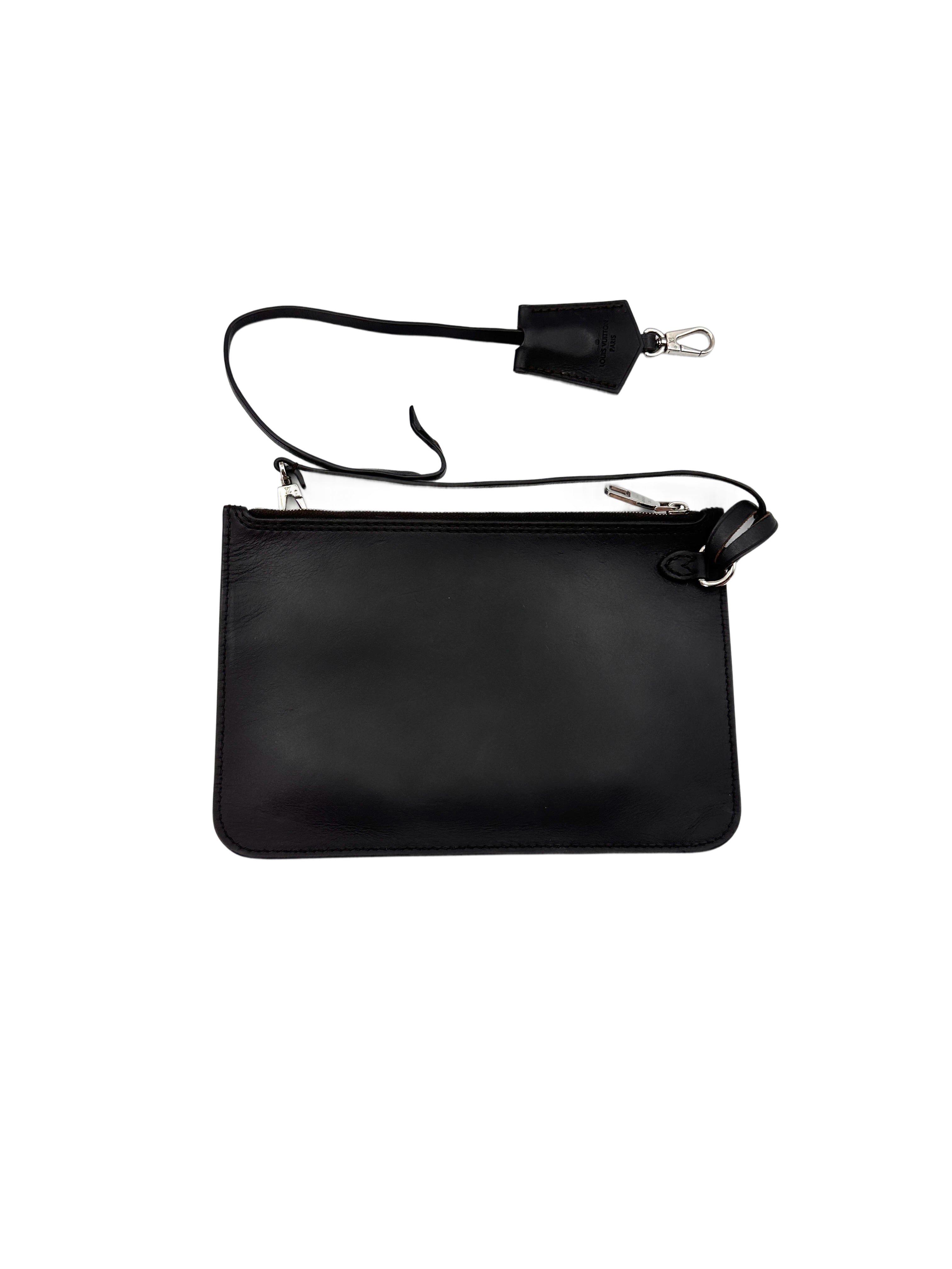 Louis Vuitton Mahina Hina Black Perforated Leather Tote Bag With Pouch LV2099