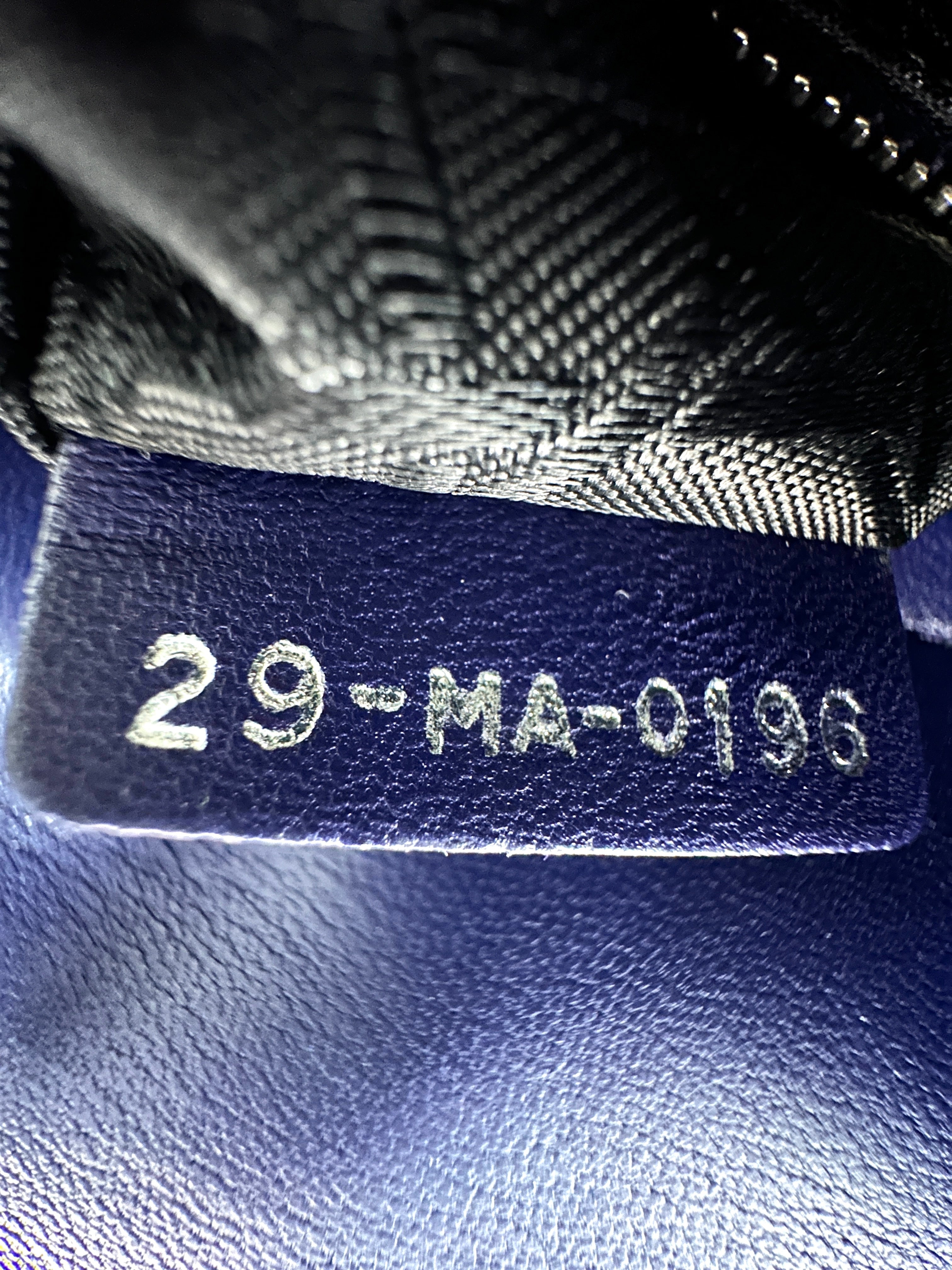Christian Dior Lady Dior Blue Cannage Lambskin Handle Bag With Silver Charms DR552