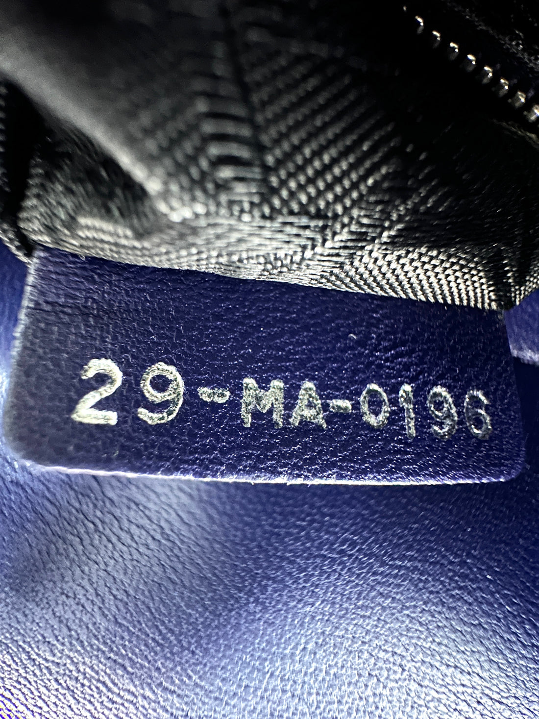 Christian Dior Lady Dior Blue Cannage Lambskin Handle Bag With Silver Charms DR552