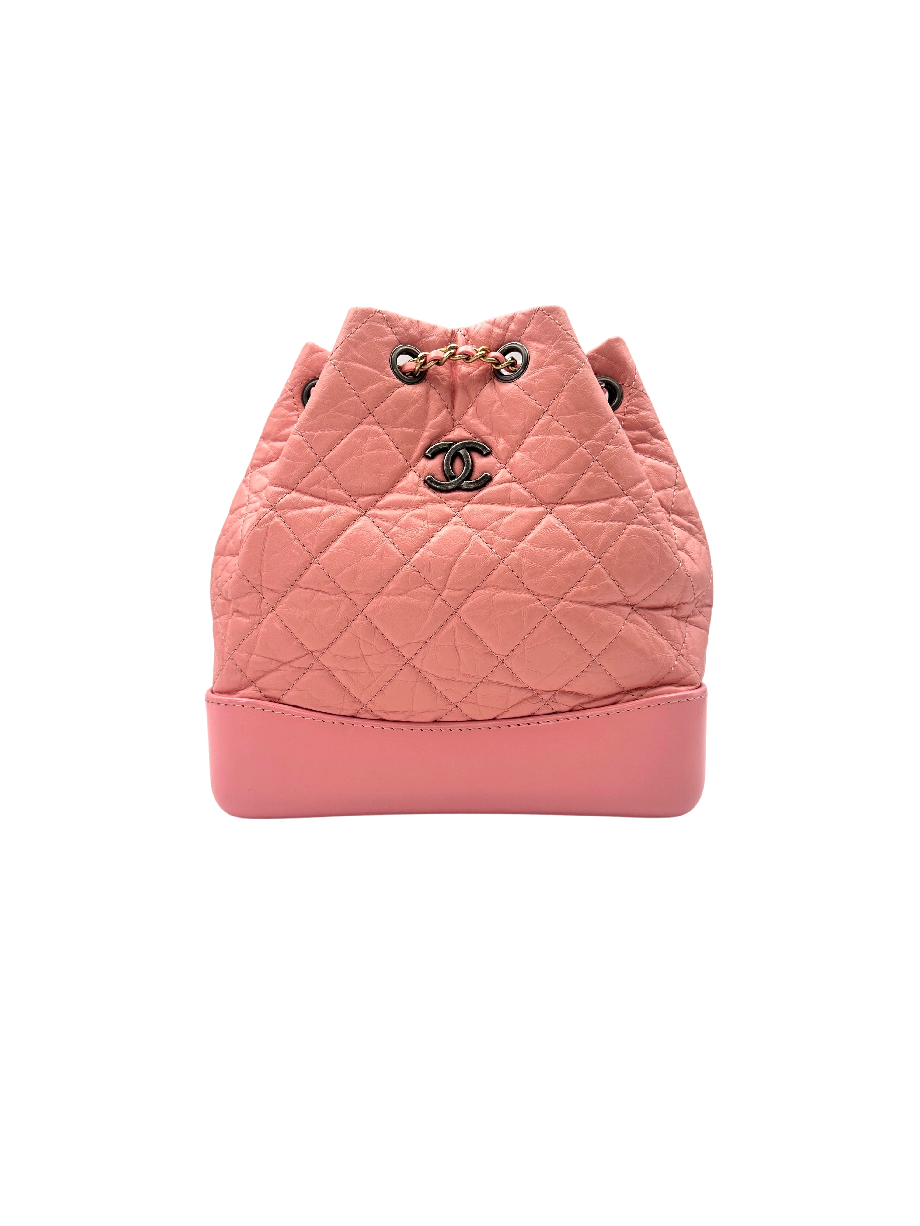 Chanel Gabrielle Pink Quilted Calfskin Small Size Backpack(27***90) CC1511
