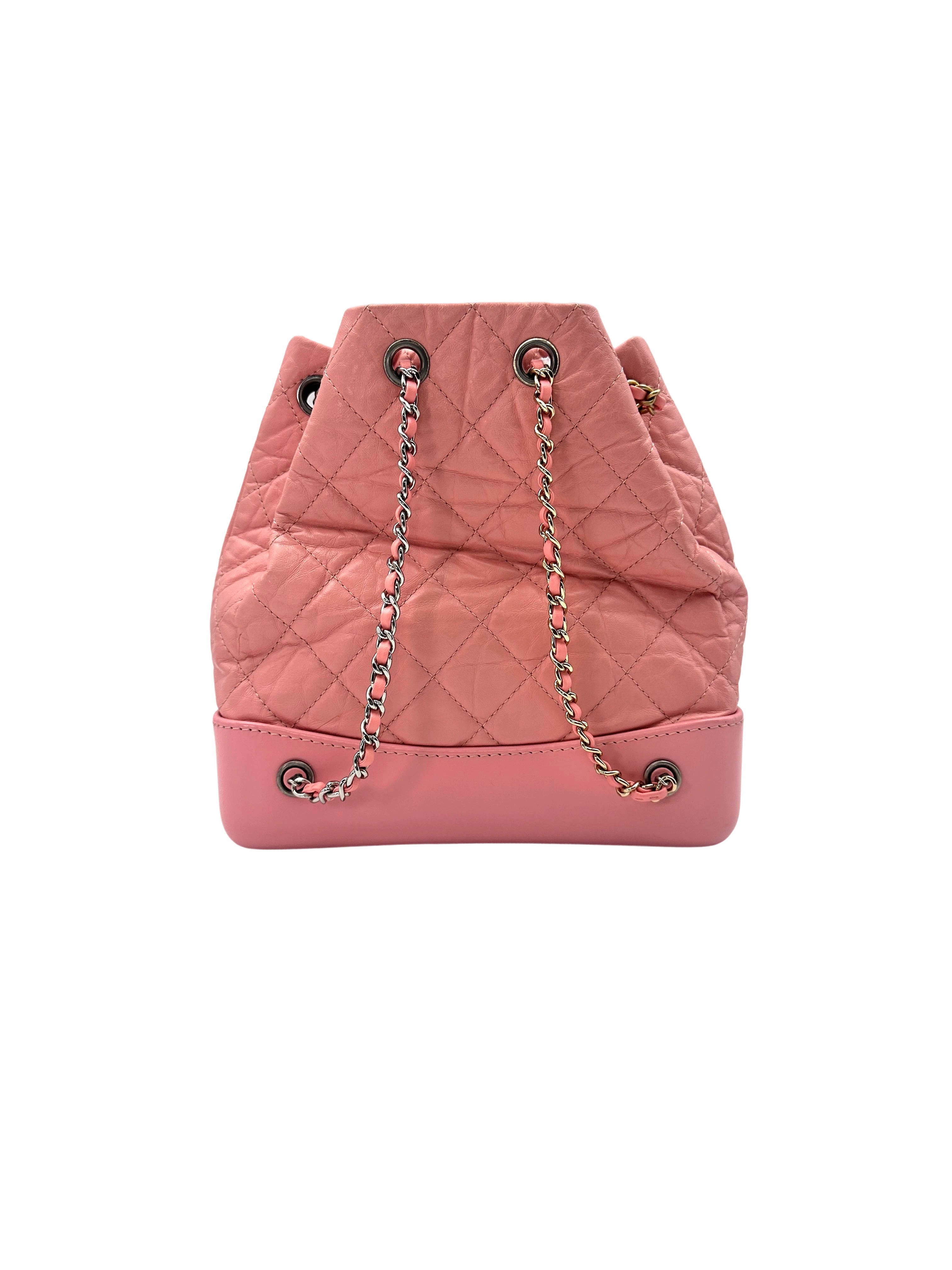 Chanel Gabrielle Pink Quilted Calfskin Small Size Backpack(27***90) CC1511