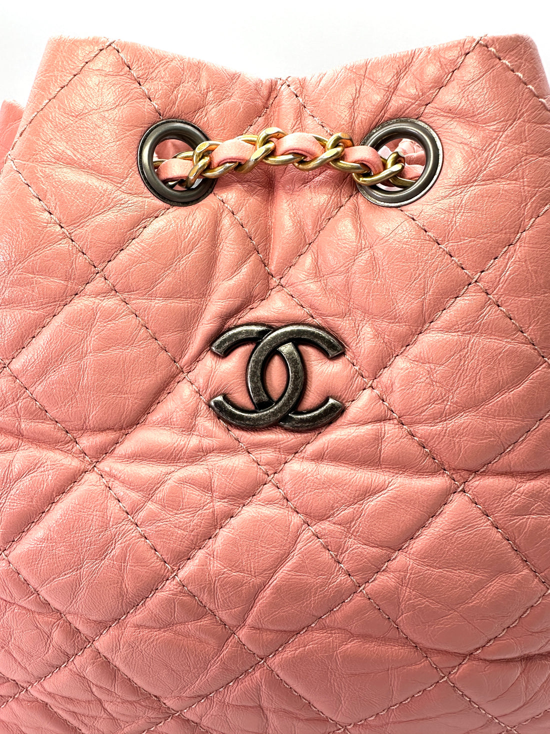 Chanel Gabrielle Pink Quilted Calfskin Small Size Backpack(27***90) CC1511