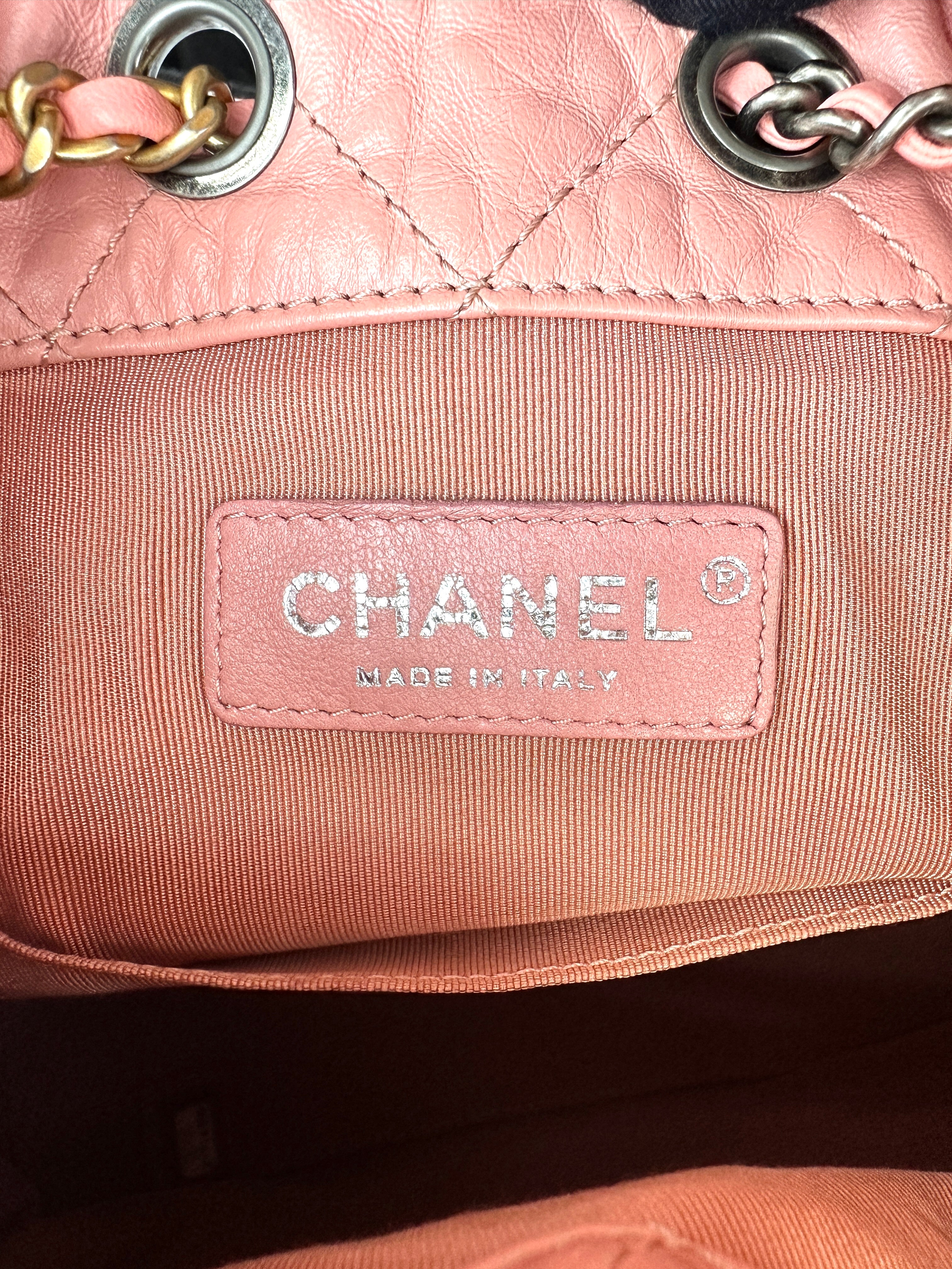 Chanel Gabrielle Pink Quilted Calfskin Small Size Backpack(27***90) CC1511