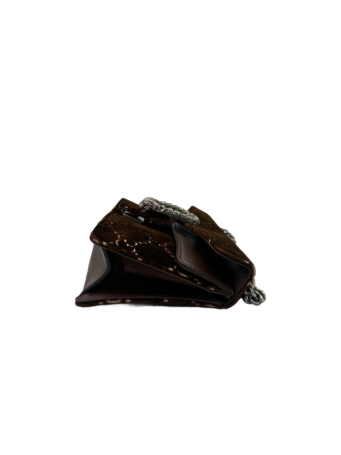 Gucci Dionysus GG Brown Velvet Medium Size Shoulder Bag GG753