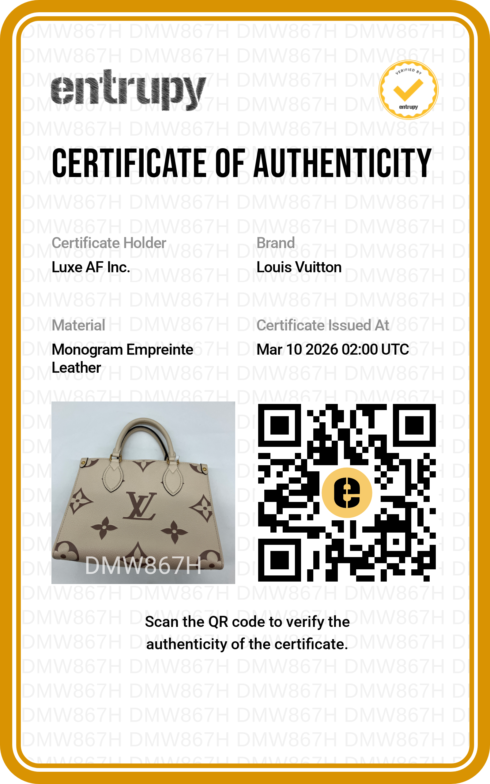 Louis Vuitton OnTheGo PM Beige/Brown Bicolor Monogram Empreinte Leather Handle Bag LV2193