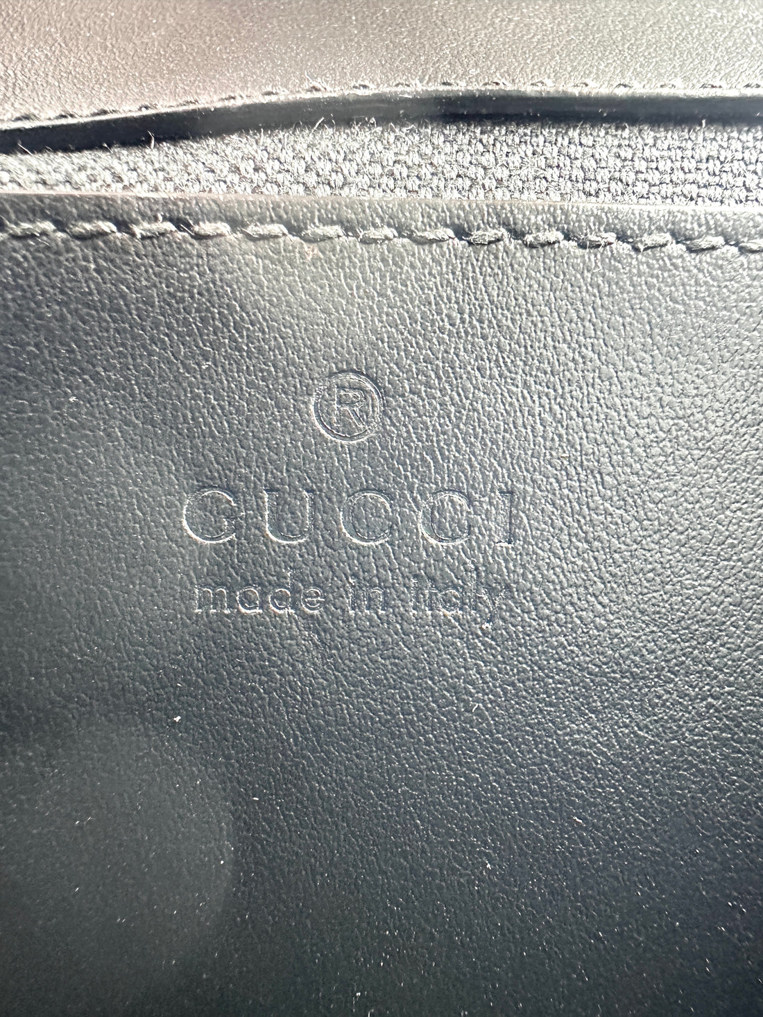 Gucci GG Marmont Black Chevron Leather Small Size Shoulder Bag GG749