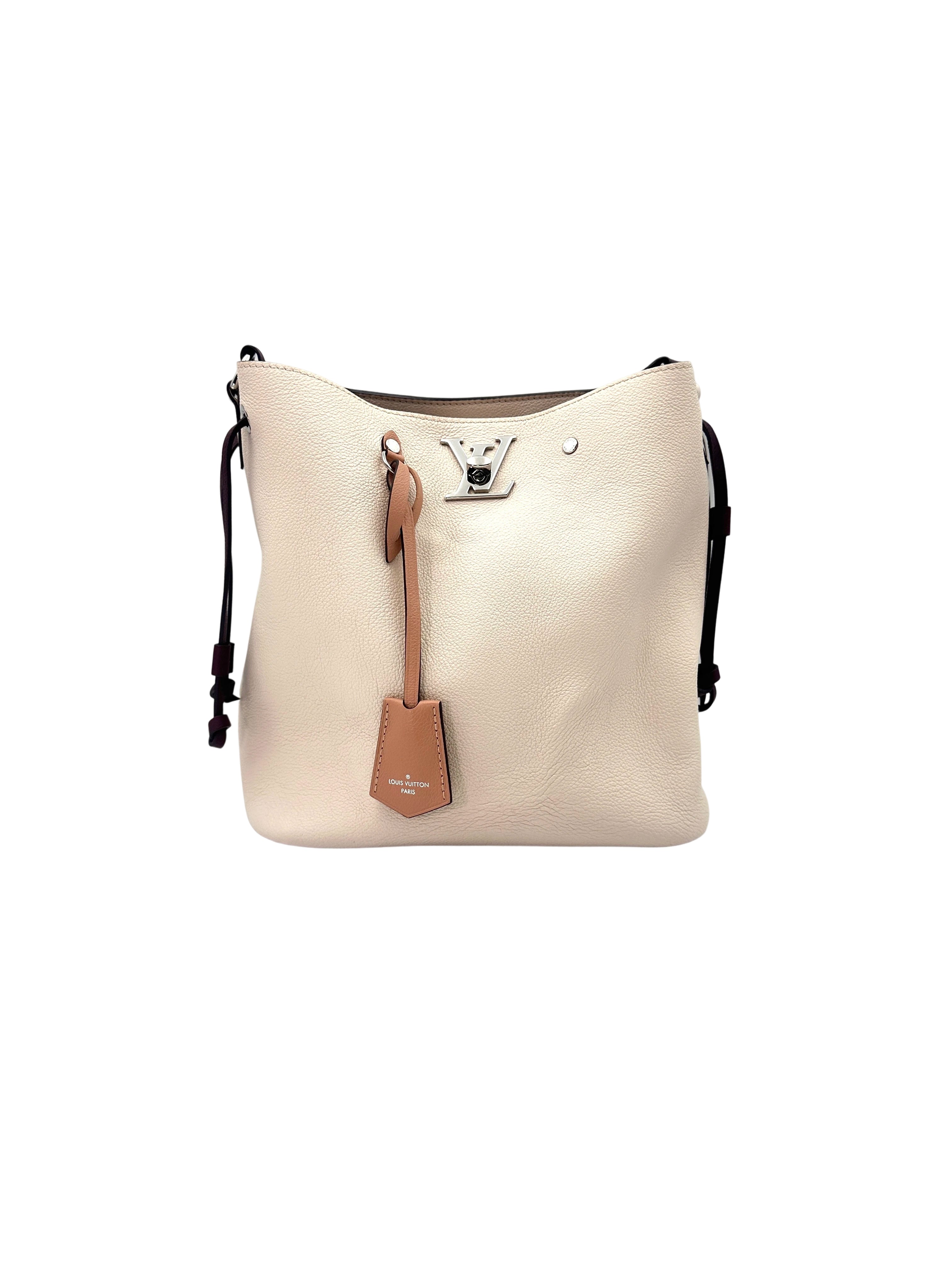 Louis Vuitton Lockme White Calfskin Bucket Bag LV2112