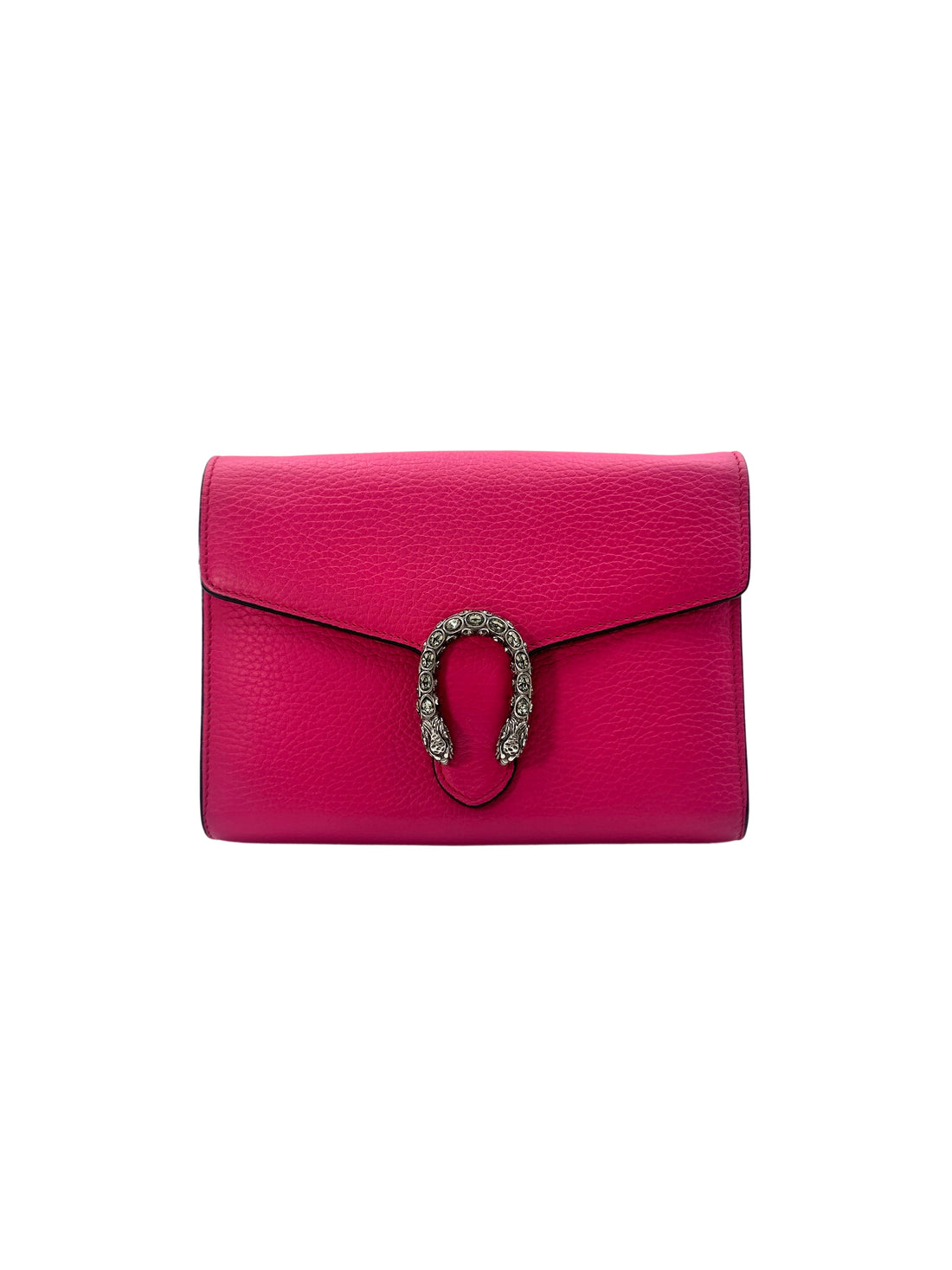 Gucci Dionysus Pink Leather Wallet On Chain GG750