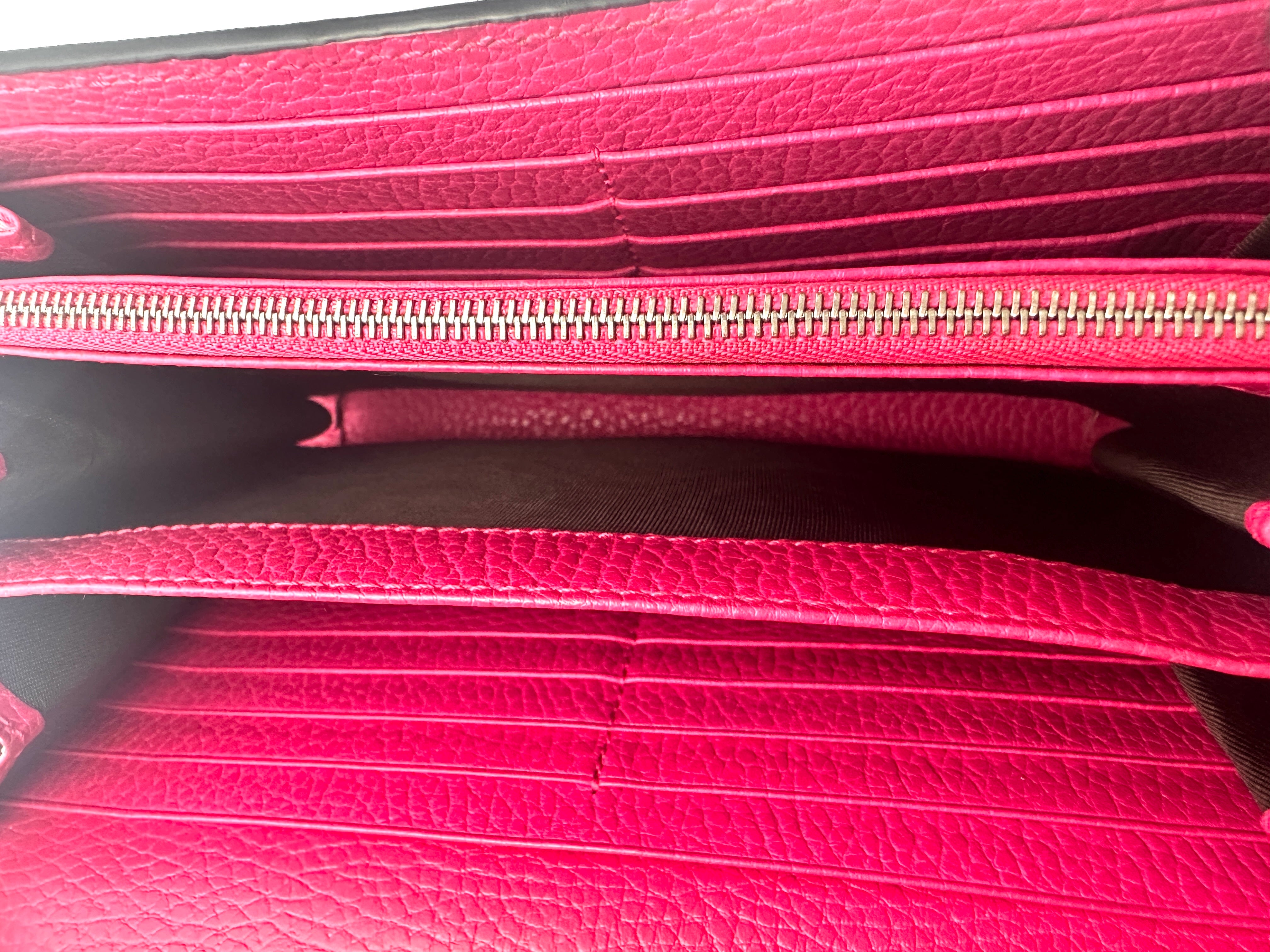 Gucci Dionysus Pink Leather Wallet On Chain GG750