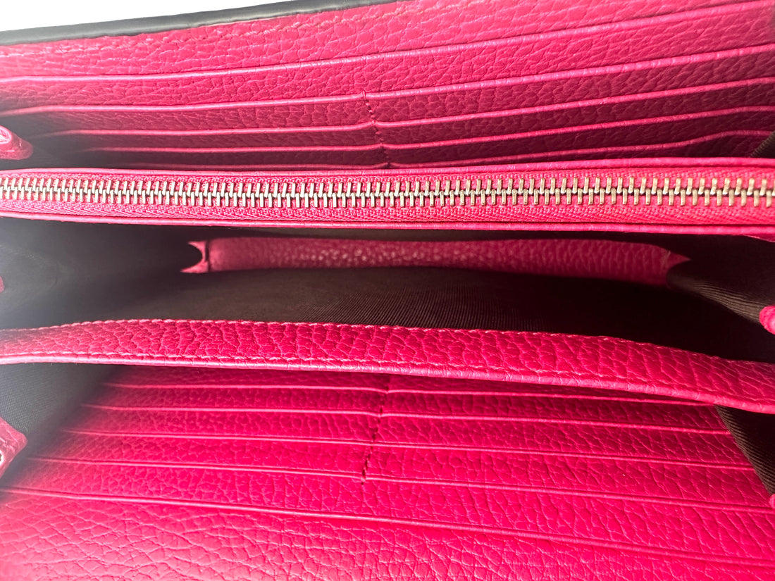 Gucci Dionysus Pink Leather Wallet On Chain GG750