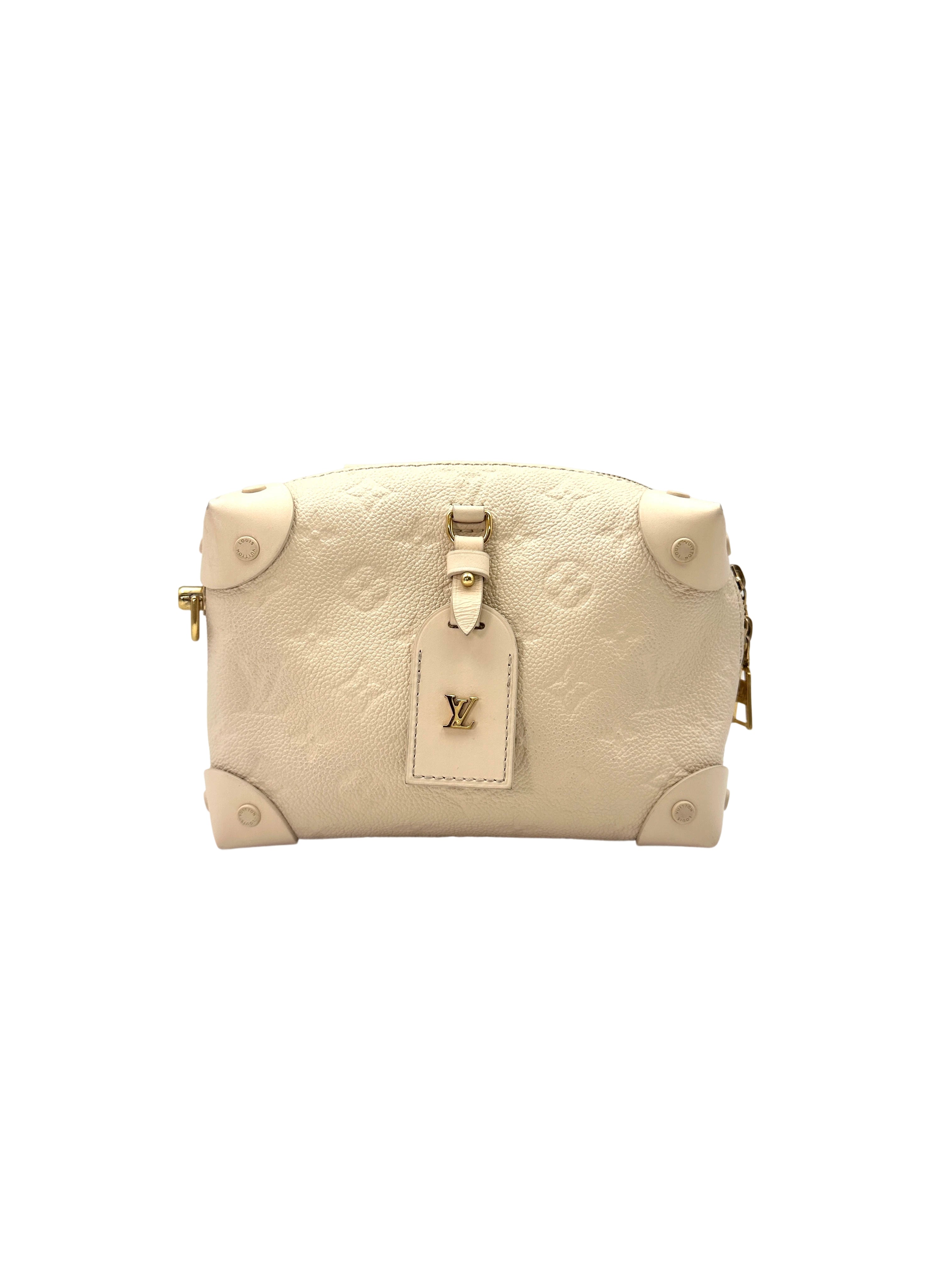 Louis Vuitton Petite Malle Souple White Monogram Empreinte Shoulder Bag LV2103